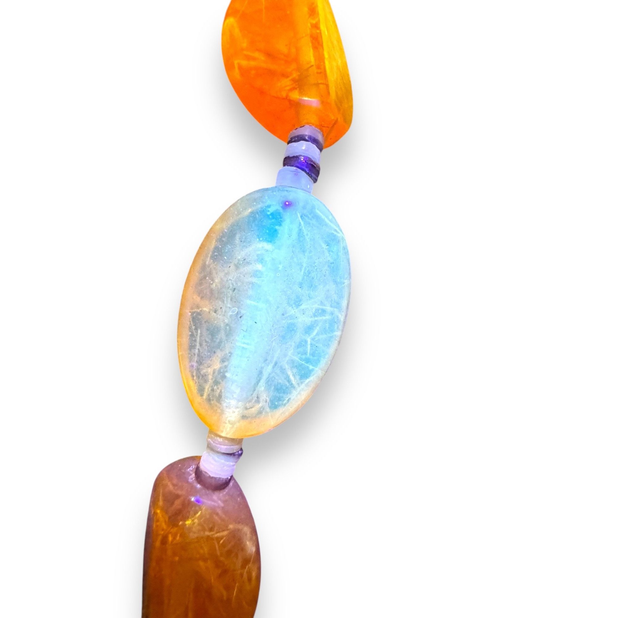 Other Amber & Shell Necklace With Flower Pendant 19" Size ONE SIZE - 5 Thumbnail
