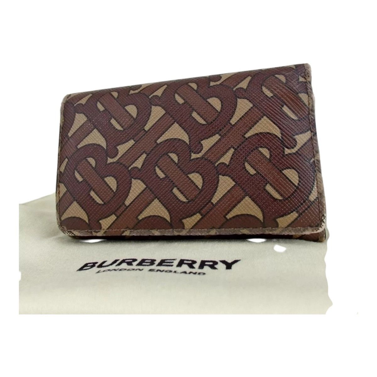 Burberry BURBERRY TB monogram Tri-fold wallet PVC/leather EUC Size ONE SIZE - 11 Thumbnail