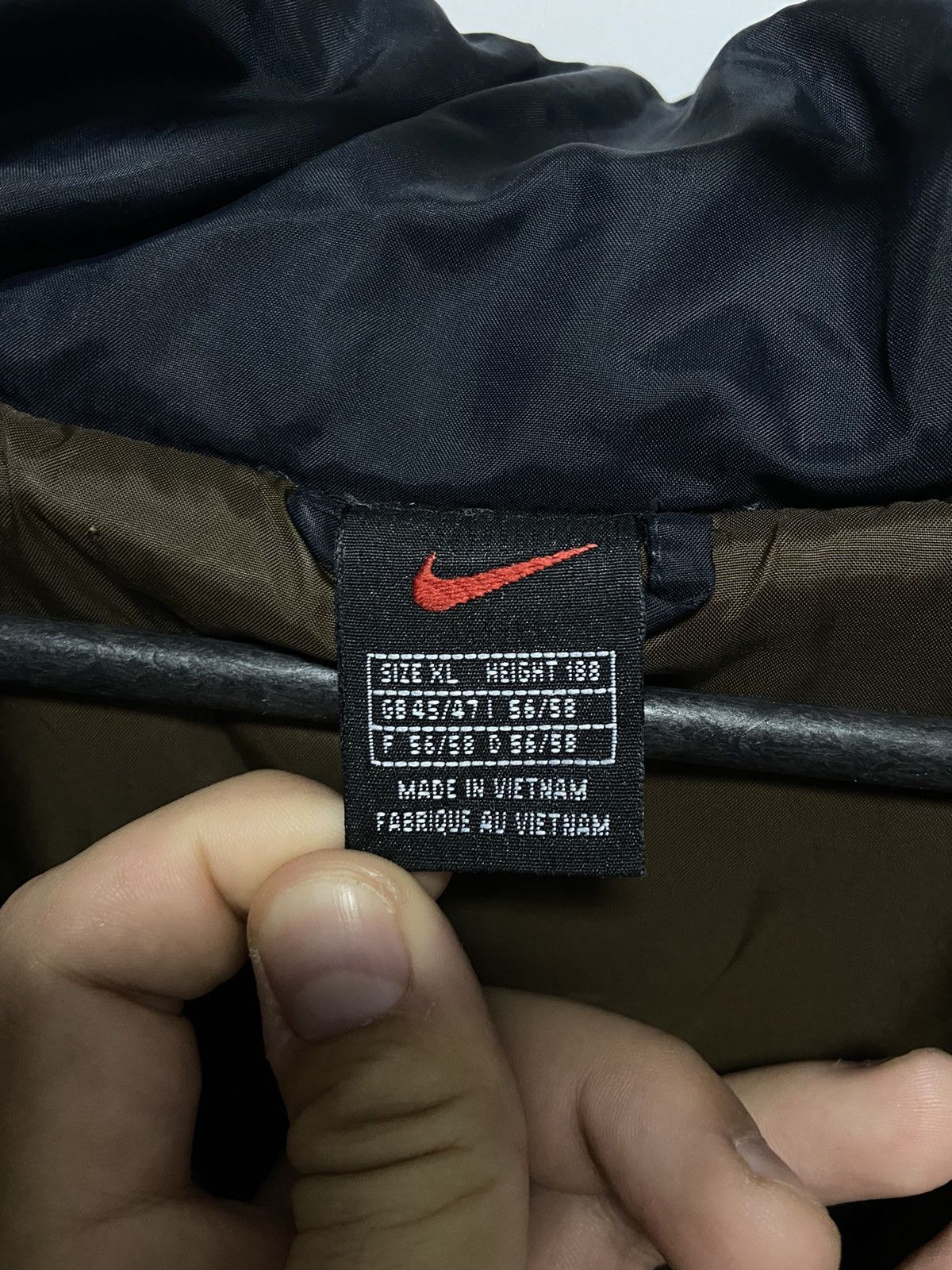 Nike × Vintage Nike Puffer Jacket small Logo Vintage Swoosh Size US XL / EU 56 / 4 - 6 Thumbnail