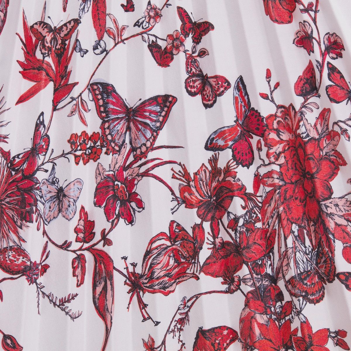 Dior o1bcso1str0225 Mid-Length Pleated Skirt in White/Red Size 30" / US 8 / IT 44 - 3 Thumbnail