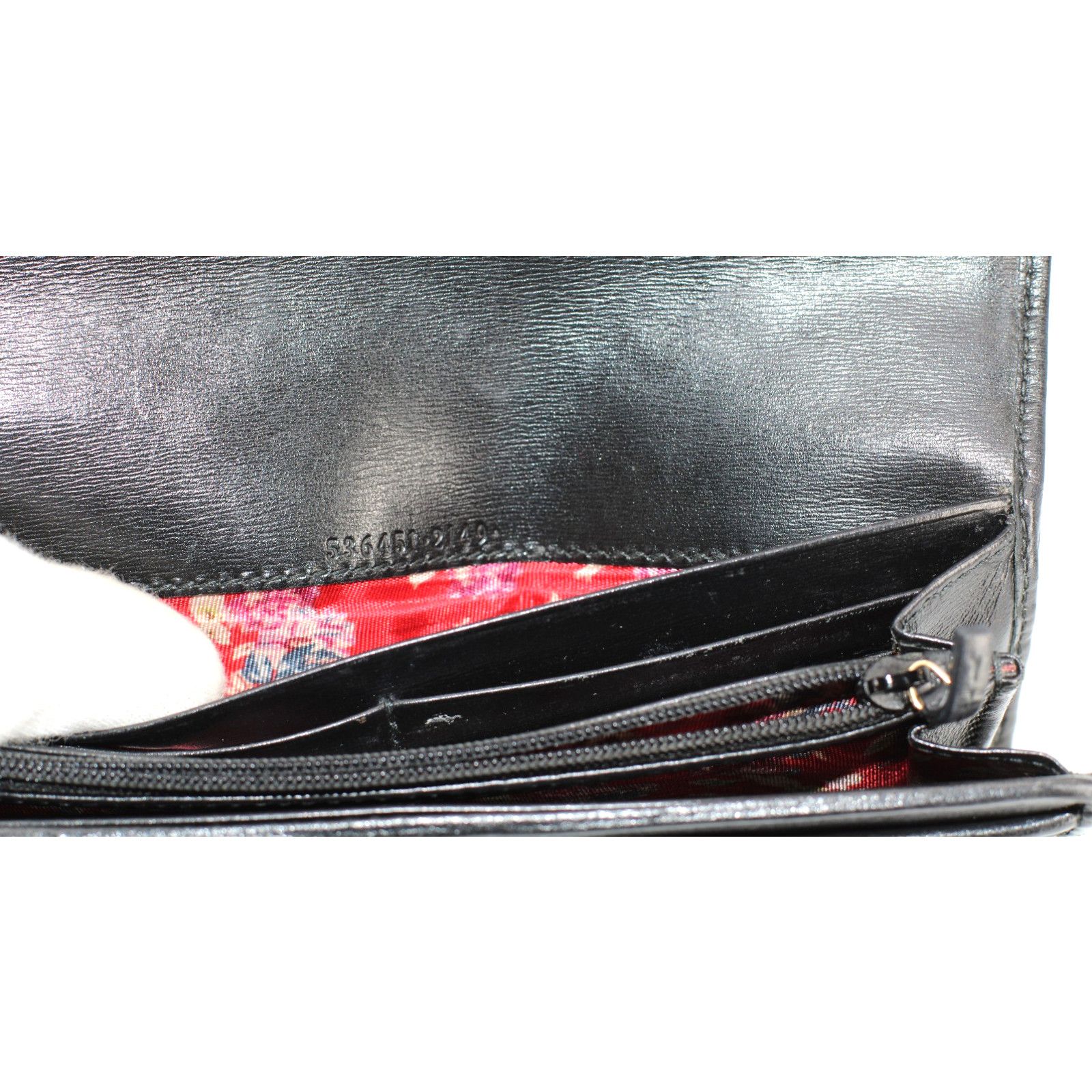 Gucci GUCCI Marmont Quilted Leather Logo Zipper Flap Wallet 536451 Size ONE SIZE - 4 Thumbnail