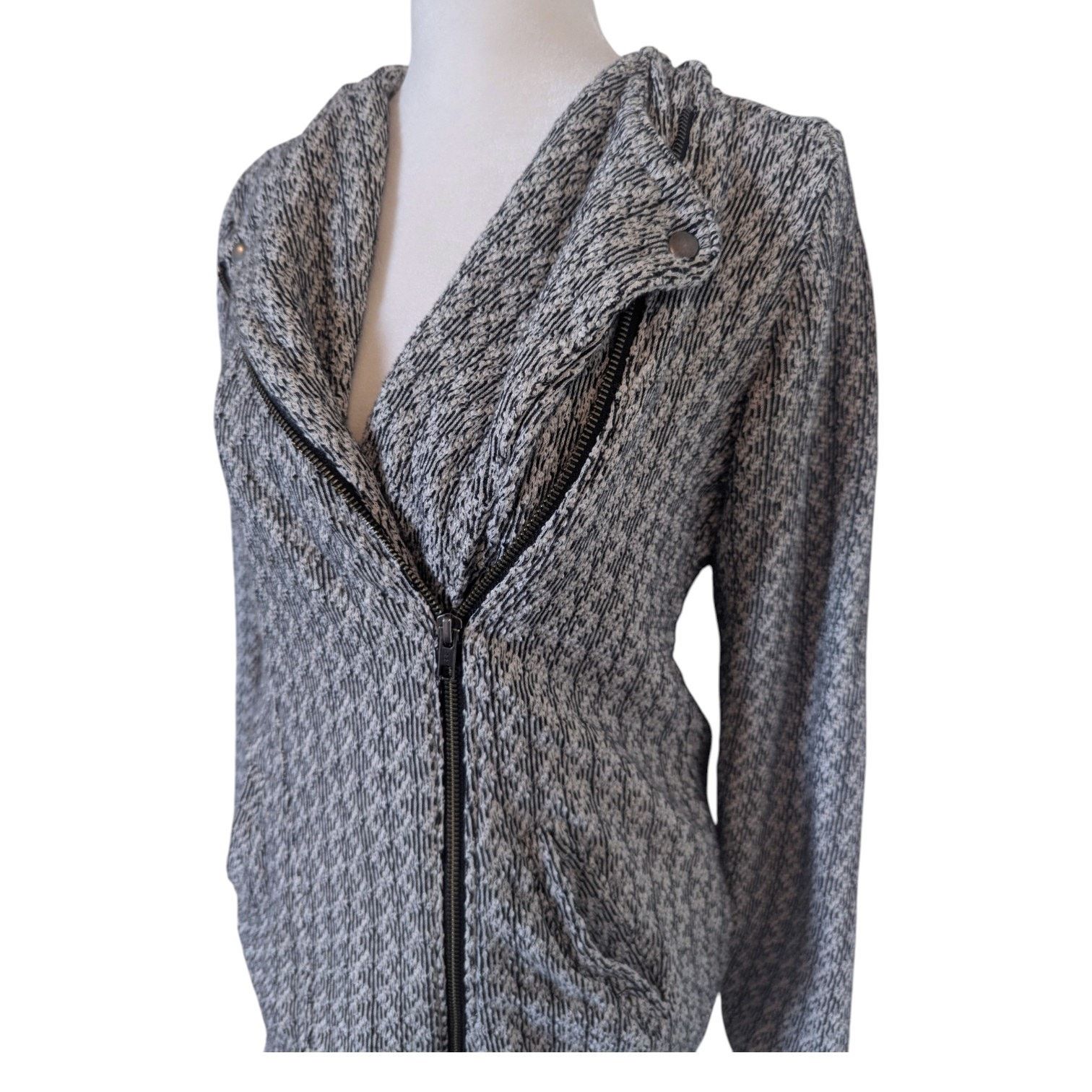 Lucky Brand Lucky Brand Asymetrical Knit Moto Jacket XS Size XS / US 0-2 / IT 36-38 - 7 Thumbnail