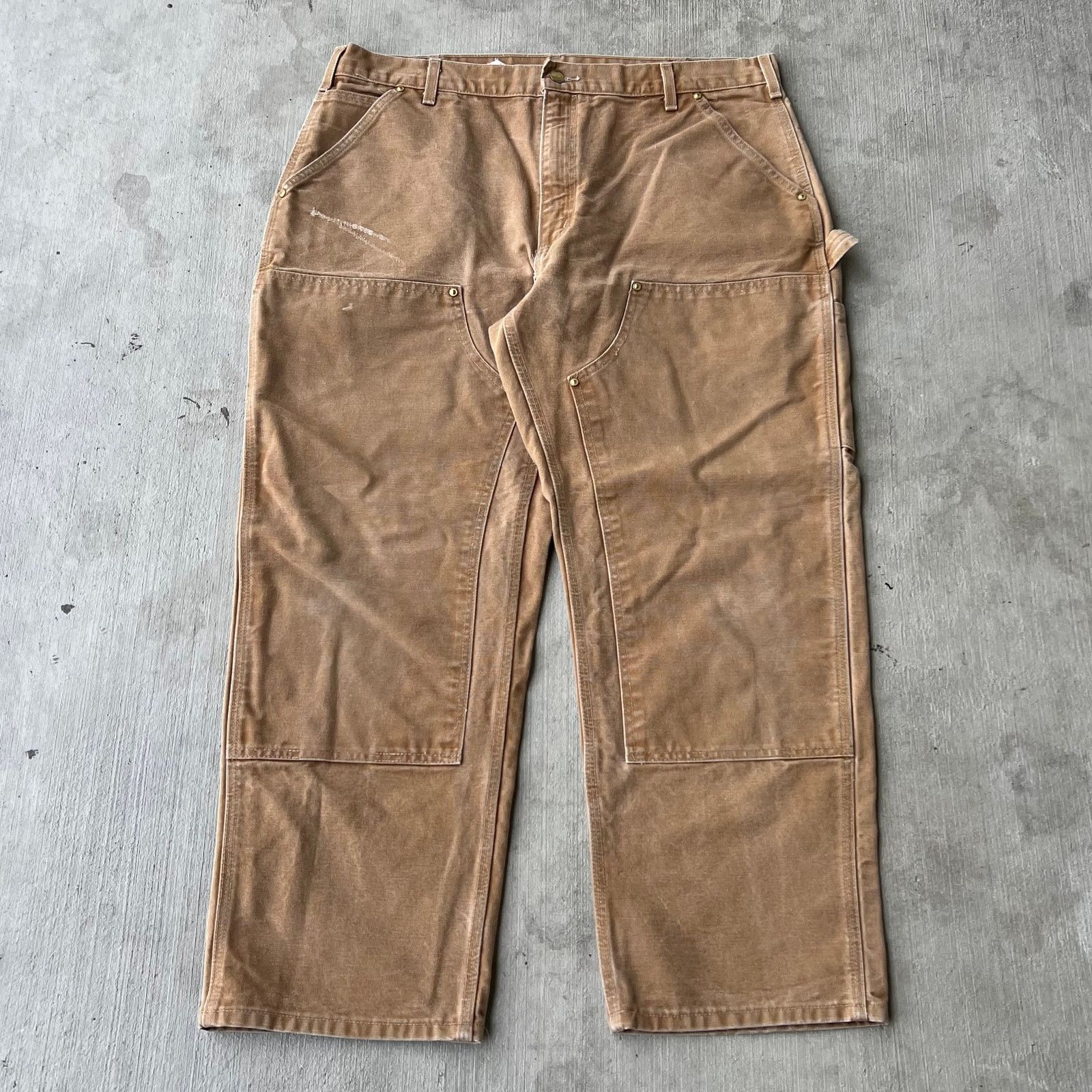 Carhartt × Vintage Carhartt brown double knee work wear carpenter pants Size US 37 - 1 Thumbnail