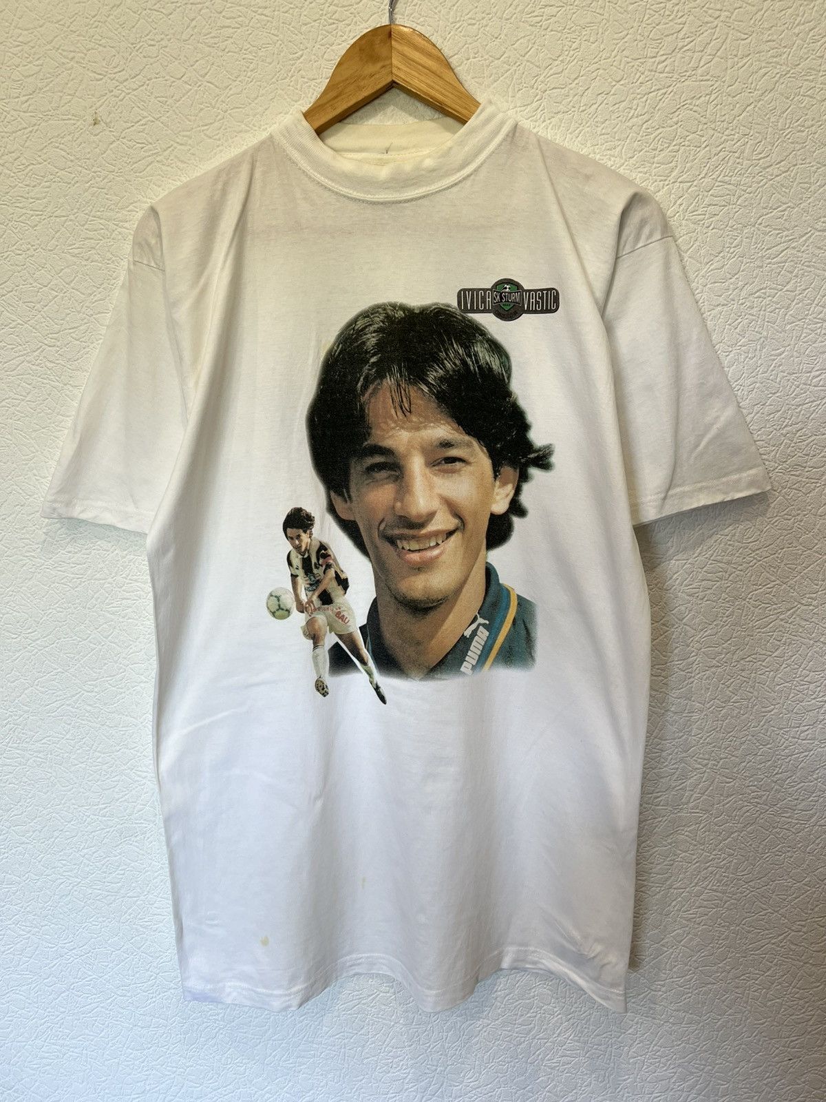 Vintage Ivica Vastic White Tee T Shirt Soccer Football Sturm Graz Size US L / EU 52-54 / 3 - 1 Thumbnail