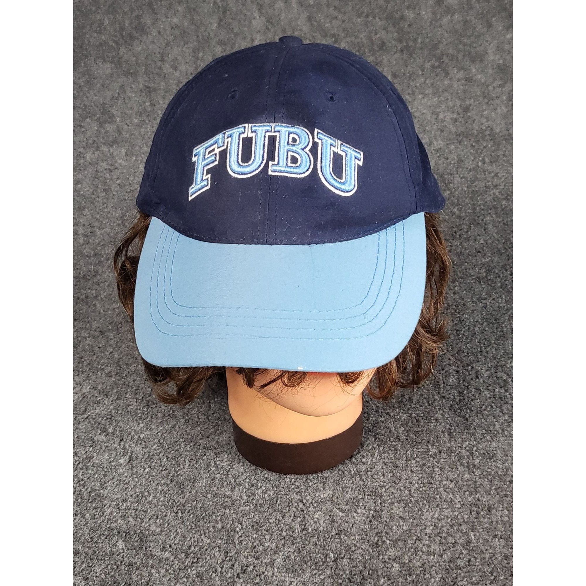Fubu Vintage Fubu Adjustable Strap Hat Men Blue TwoTone Embroider Size ONE SIZE - 1 Thumbnail