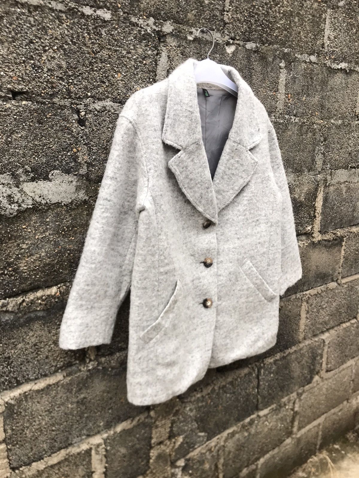Benetton × United Colors Of Benetton 🌟Stile Benetton Wool Coat Jacket Size S / US 4 / IT 40 - 2 Thumbnail