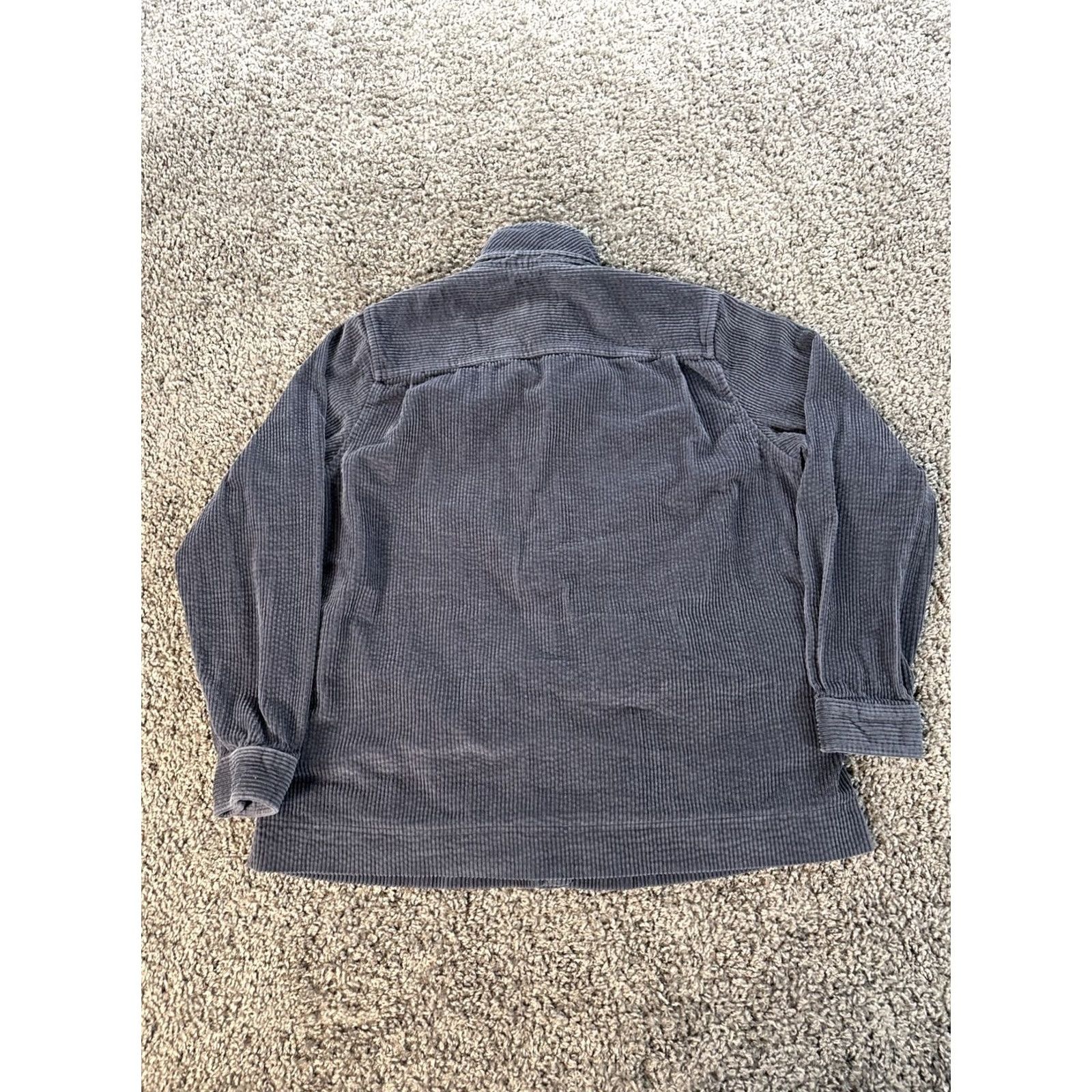 Vintage VINTAGE LL Bean Shirt Women L Shacket Navy Blue Wide Whale Corduroy Cotton Button Up Size L / US 10 / IT 46 - 5 Thumbnail