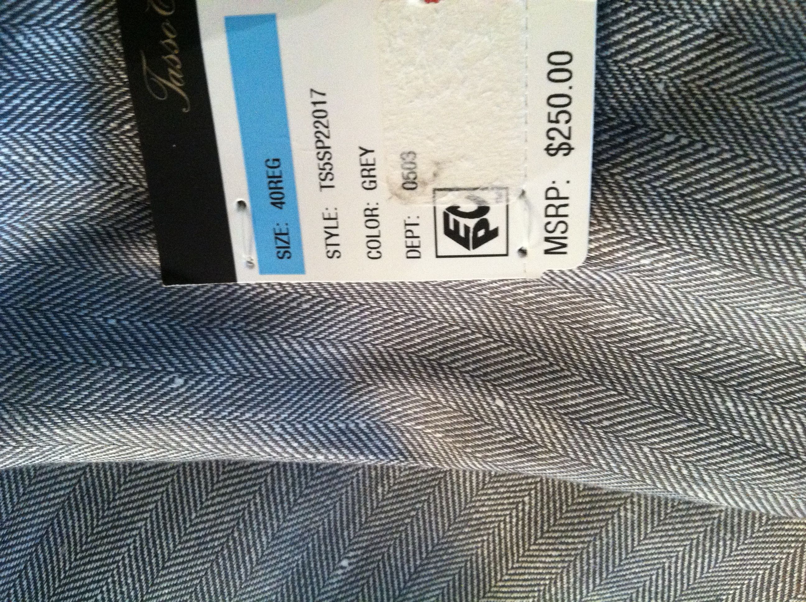 Tasso Elba TASSO ELBA MENS NEW 62%LINEN 38%VISCOSE SPORT JACKET 40R Size 40R - 7 Thumbnail