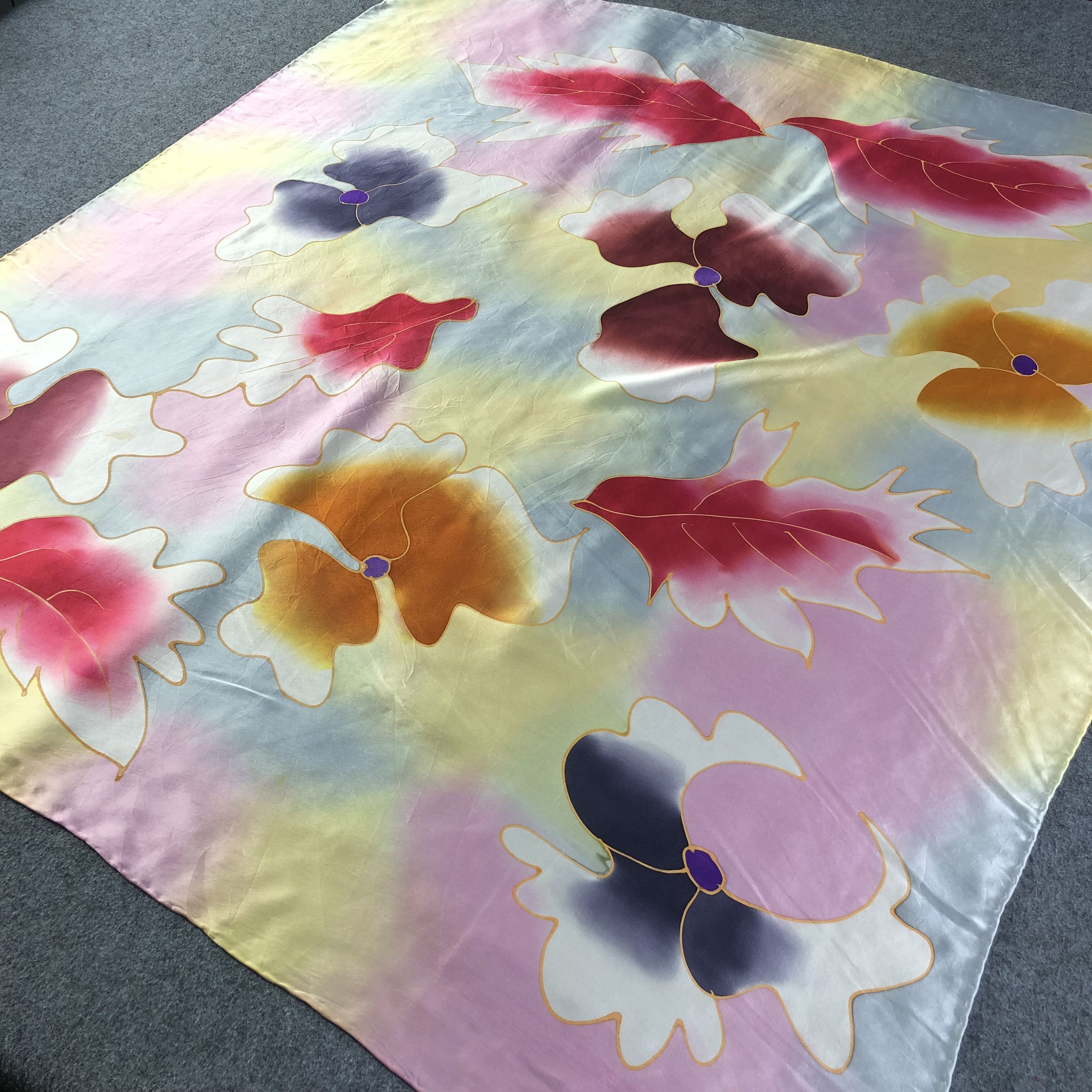 Japanese Brand Vintage Luxury Design Silk Scarf M775 Size ONE SIZE - 2 Thumbnail