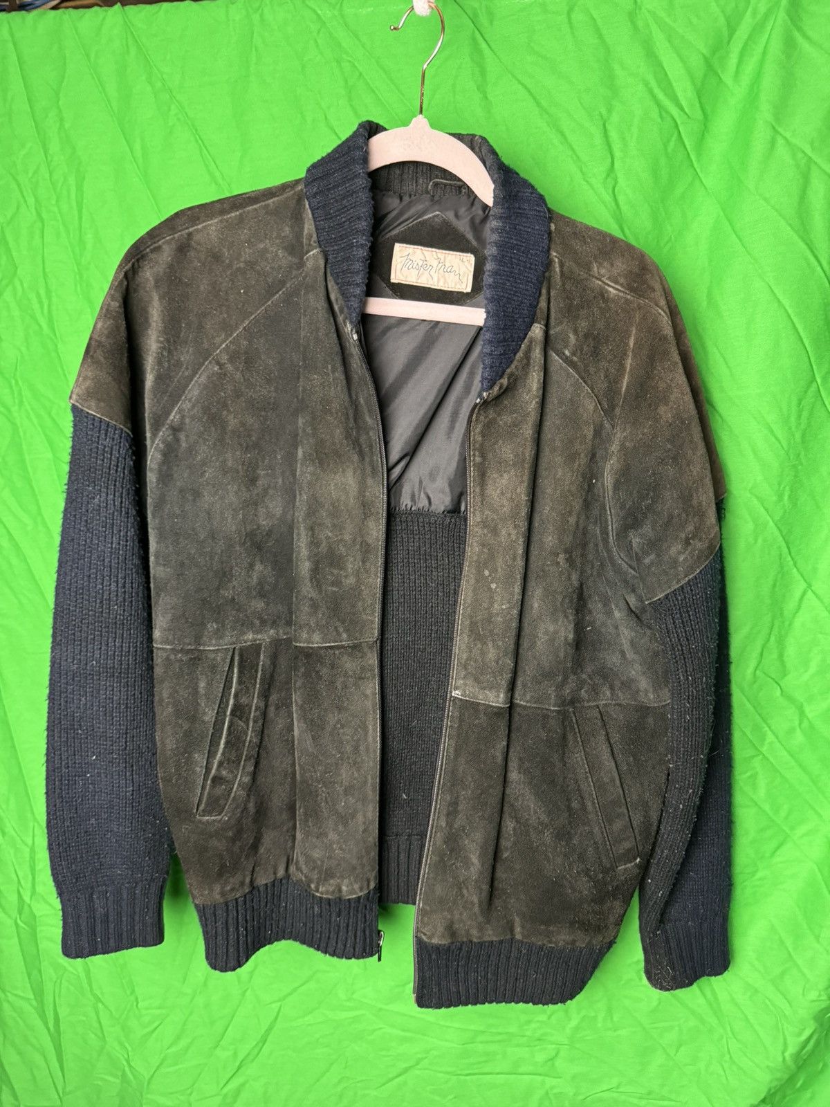 Other × Vintage Vinatge Suede + Wool Light Bomber Size US L / EU 52-54 / 3 - 1 Thumbnail