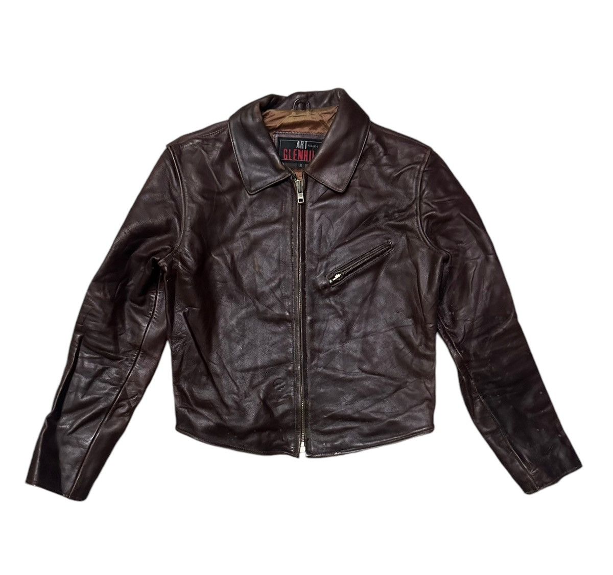 Vintage Glenhill leather jacket Size US S / EU 44-46 / 1 - 1 Thumbnail