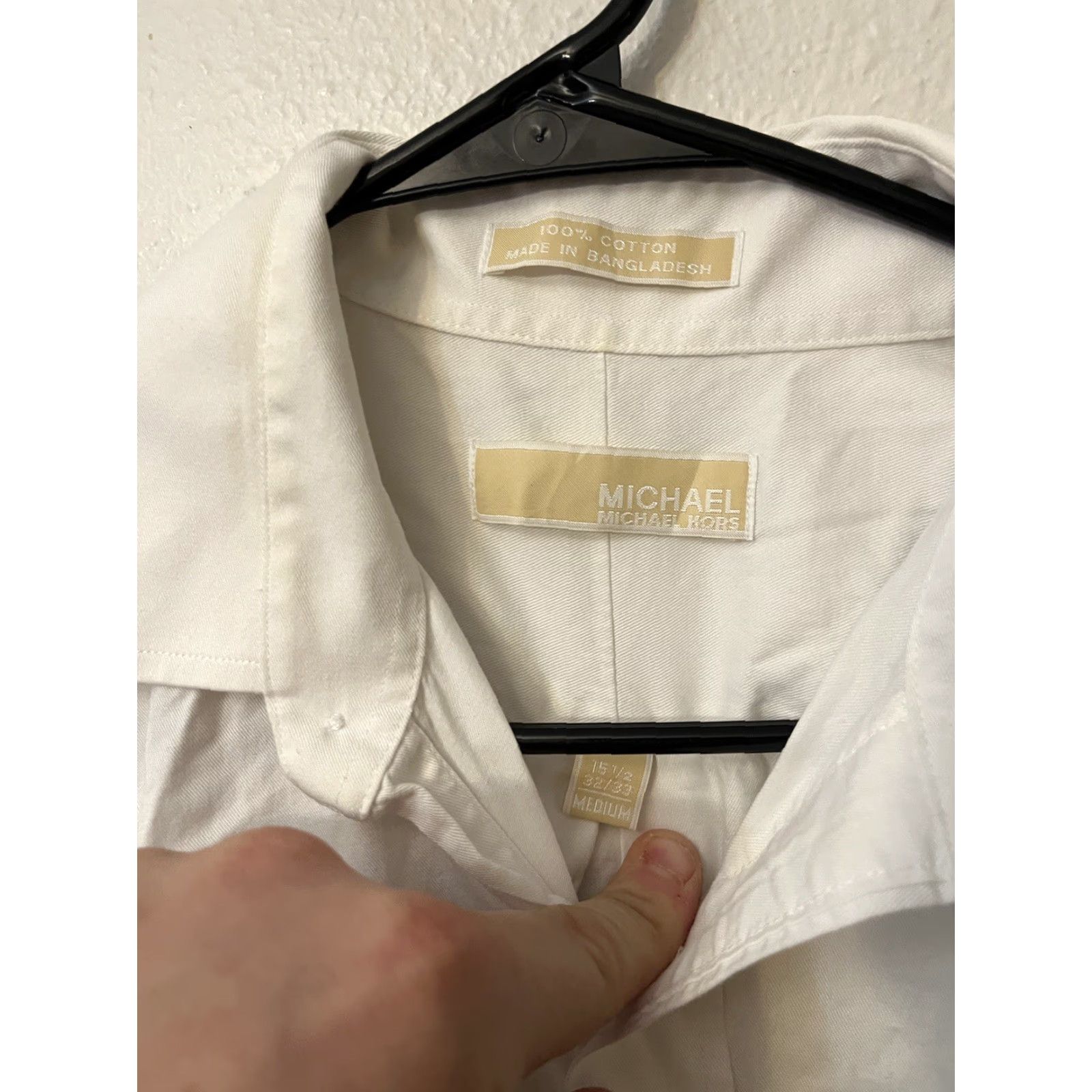Michael Kors Michael Kors Men's Shirt Button-Up White Long Sleeve Regular Size M 15.5 White Non-Iron Classic Fit Button-Front Mens Size US M / EU 48-50 / 2 - 2 Thumbnail