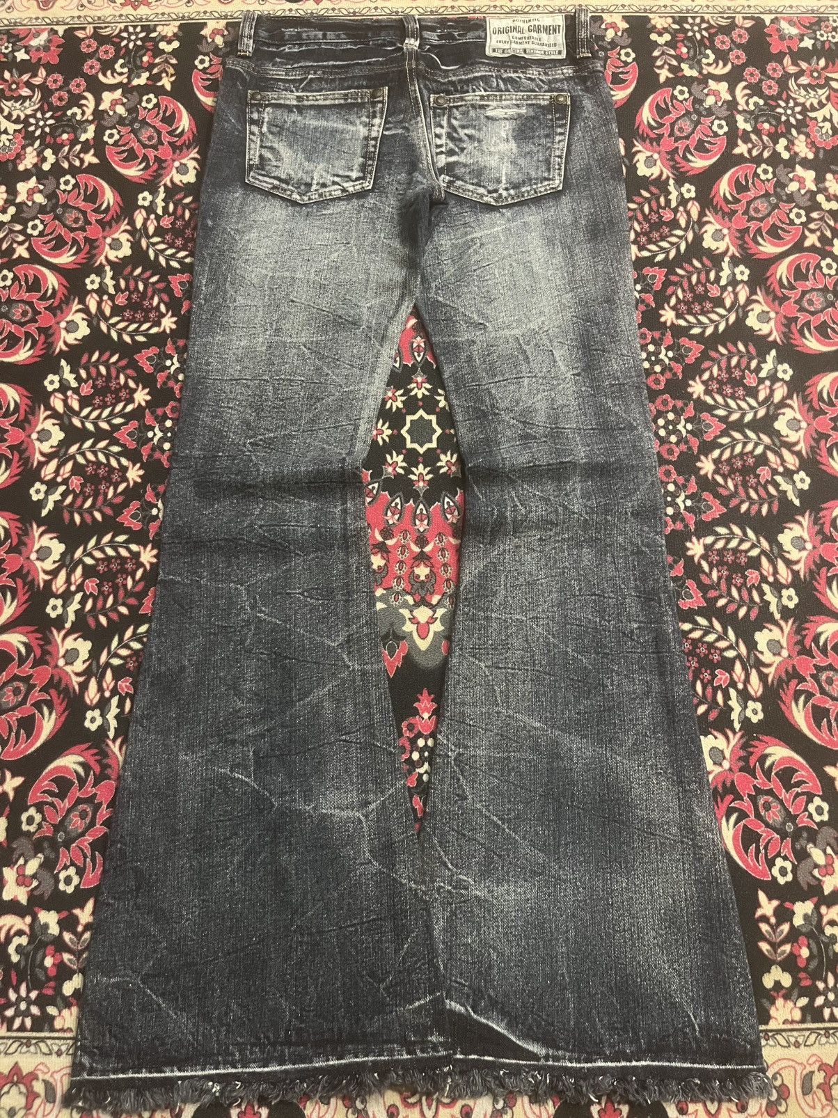 If Six Was Nine Vintage Japanese Brand Y2K Low Rise Grunge Frayed Flare Jean Size 28" / US 6 / IT 42 - 2 Thumbnail