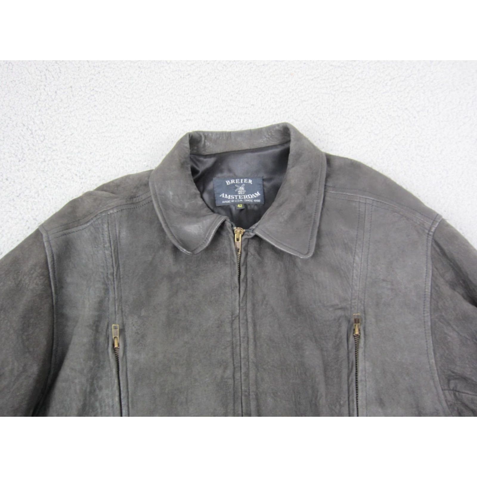 Vintage VINTAGE Breier Amsterdam Leather Jacket Mens 42 Black Suede USA Made Overcoat Louis Fashion? Size US XS / EU 42 / 0 - 2 Thumbnail