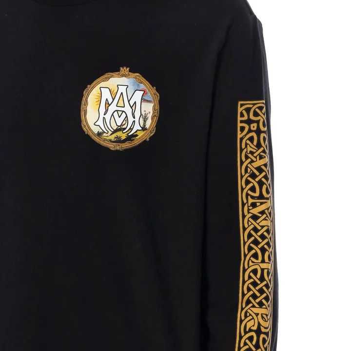 Amiri o1mle0325 Landscape Frame Long Sleeve T-Shirt in Black Size US S / EU 44-46 / 1 - 3 Thumbnail