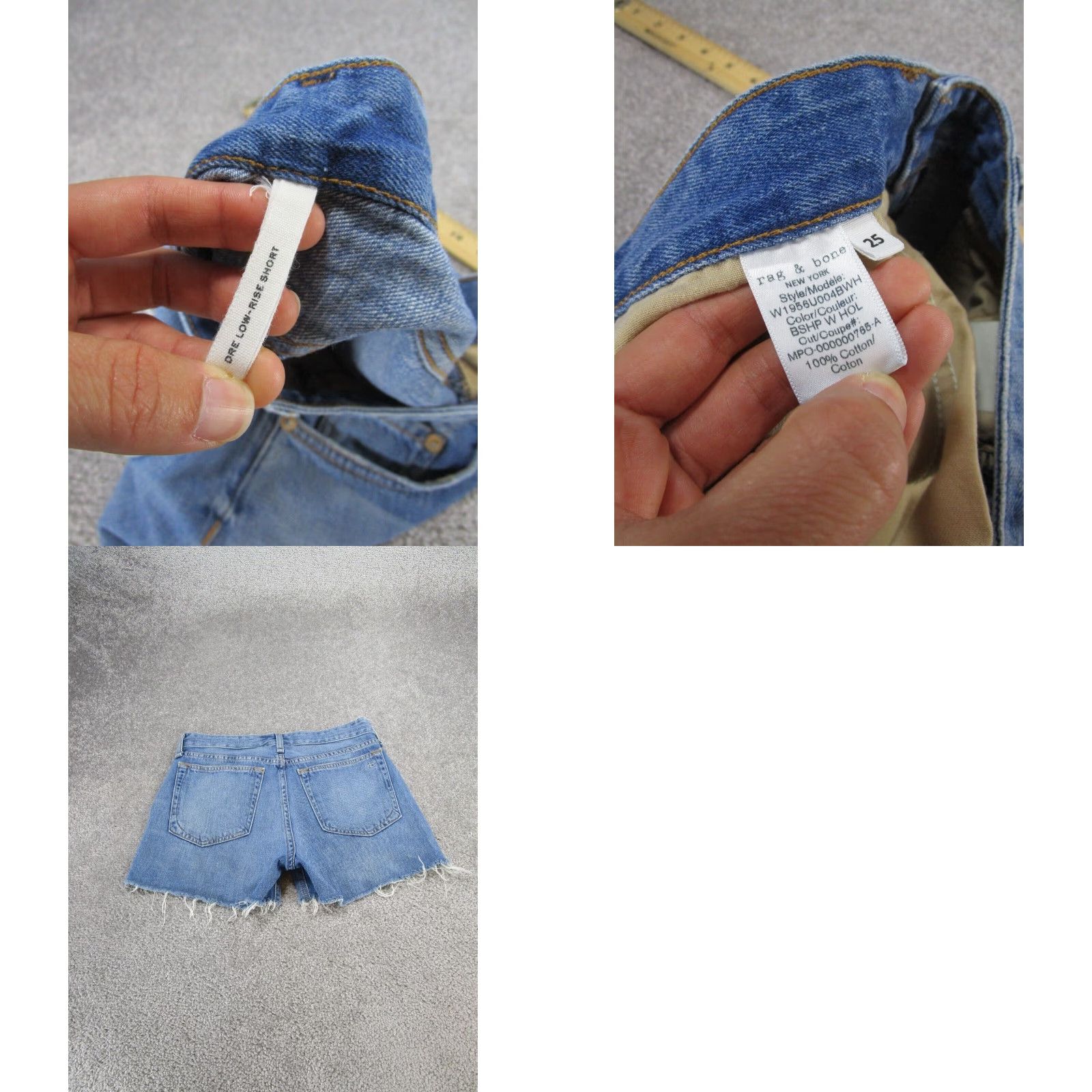 Rag & Bone Rag & Bone Womens Medium Blue Denim Shorts Low Rise Cut Off Style 25 Size 42" / US 20 - 8 Thumbnail