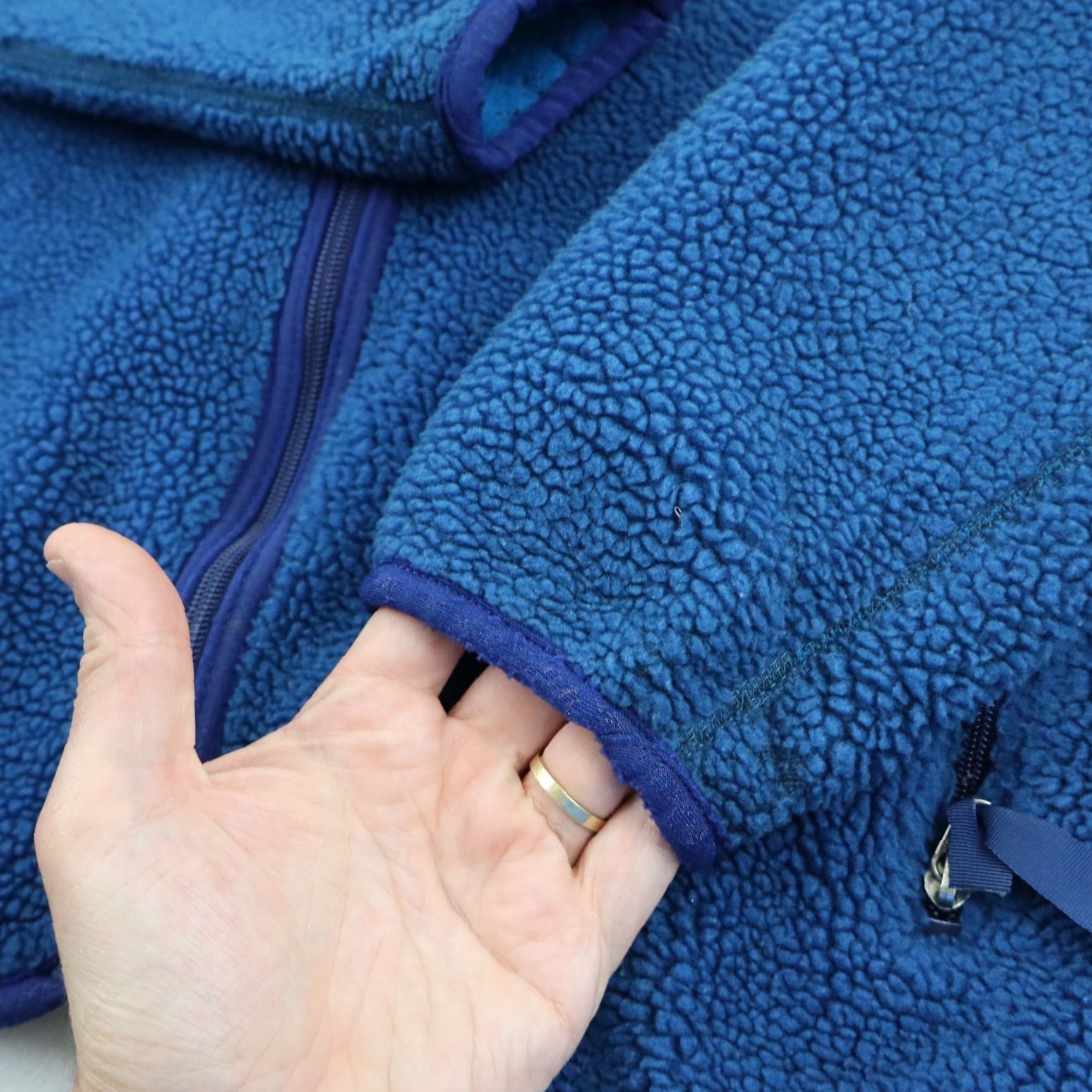 Patagonia VINTAGE Patagonia Retro-X Deep Pile Fleece Jacket Mens L Blue 90s Coat Size US L / EU 52-54 / 3 - 7 Thumbnail