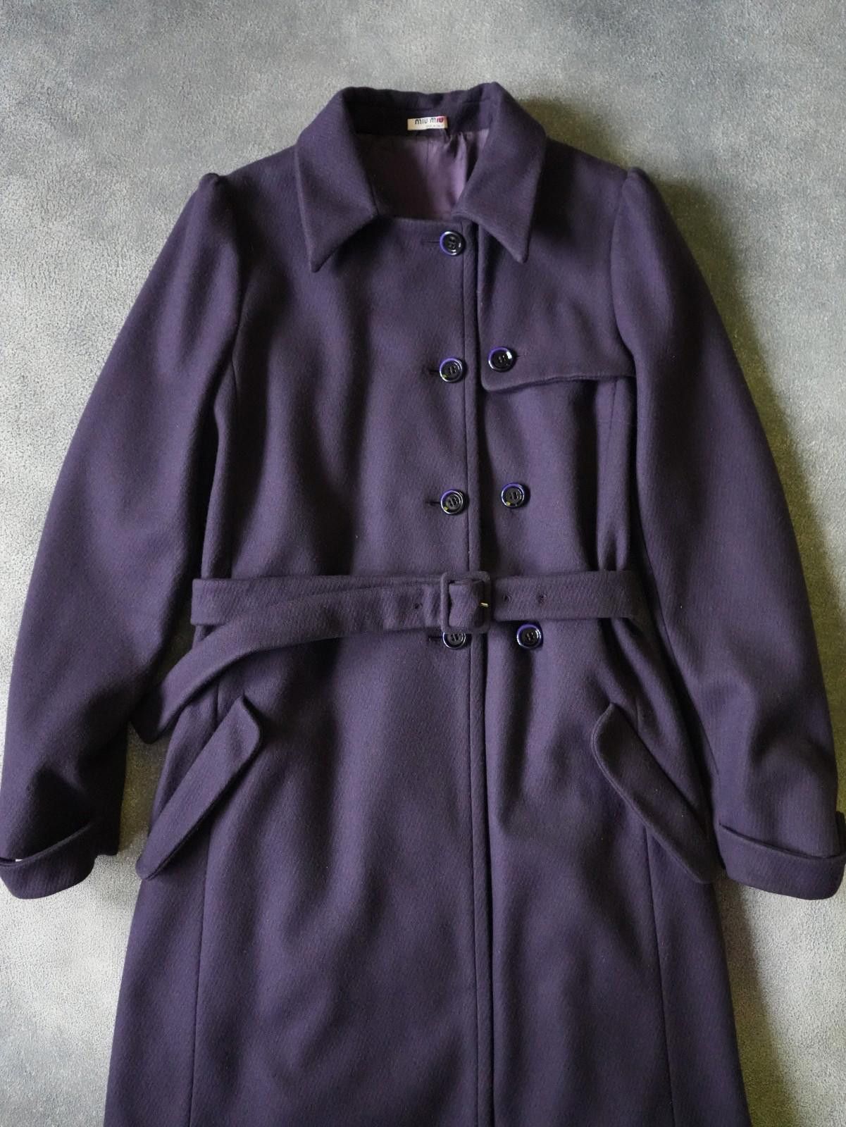 Miu Miu FW2008 Miu Miu Wool Belted Coat Front Yoke VINTAGE Size S / US 4 / IT 40 - 8 Thumbnail
