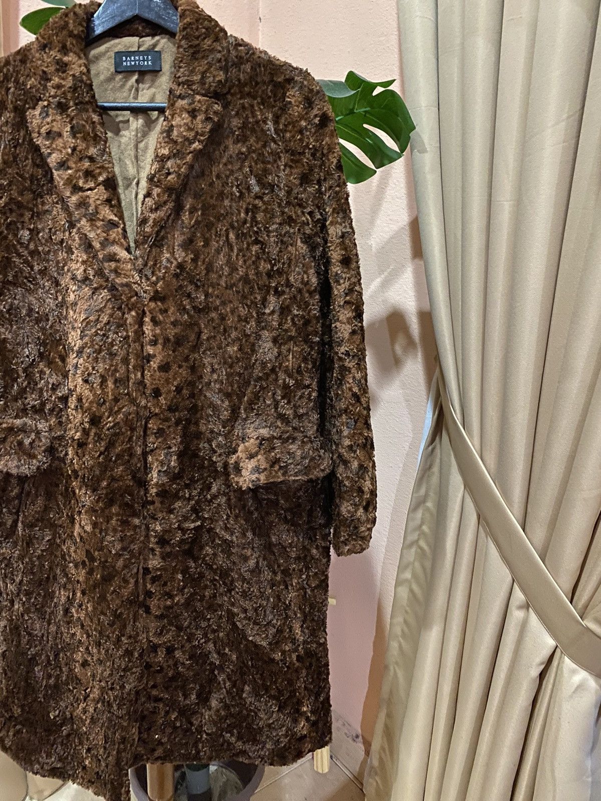 Barneys New York Barney’s New York Vintage Brown Faux Fur Coat Size XS / US 0-2 / IT 36-38 - 4 Thumbnail