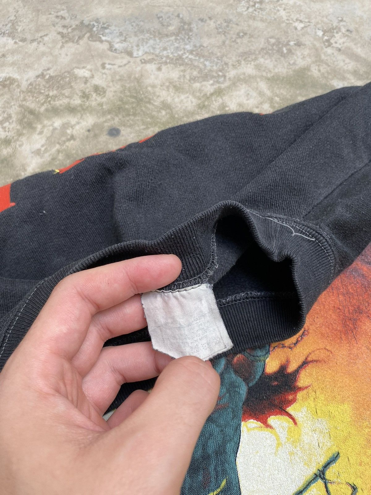 Band Tees × Vintage Vintage 90s Manowar Kings Of Metal Tour Sweatshirt MEGA RARE Size US L / EU 52-54 / 3 - 6 Thumbnail