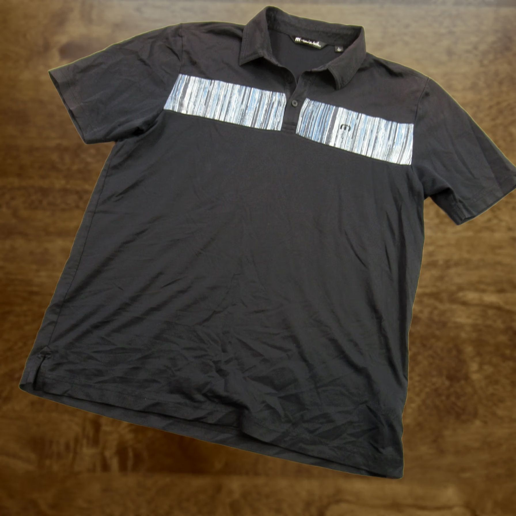 TravisMathew Travis Mathew Polo Golf Shirt Short Sleeve Lightweight Black Outdoors Mens Large Polo Size US L / EU 52-54 / 3 - 1 Thumbnail