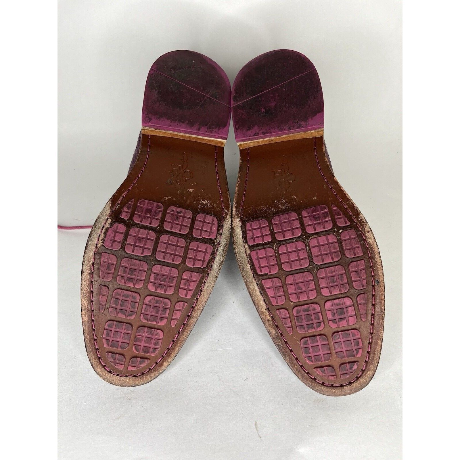 Cole Haan Cole Haan Gray Patent Leather Purple Pebbled Oxfords Shoes M Size US 9 / EU 42 - 6 Thumbnail