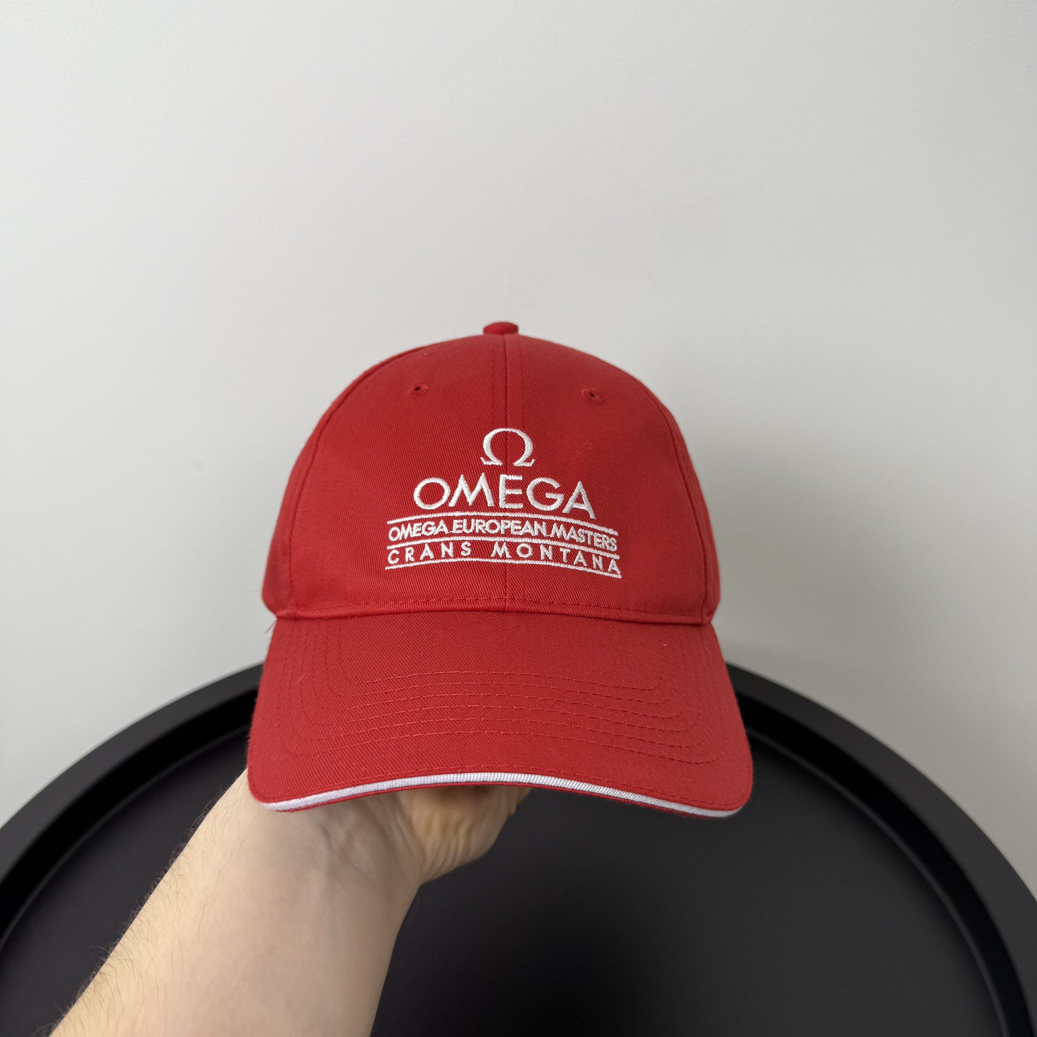 Omega Vintage Omega 90s Watches Logo Red Baseball Cap Hat Size ONE SIZE - 3 Thumbnail