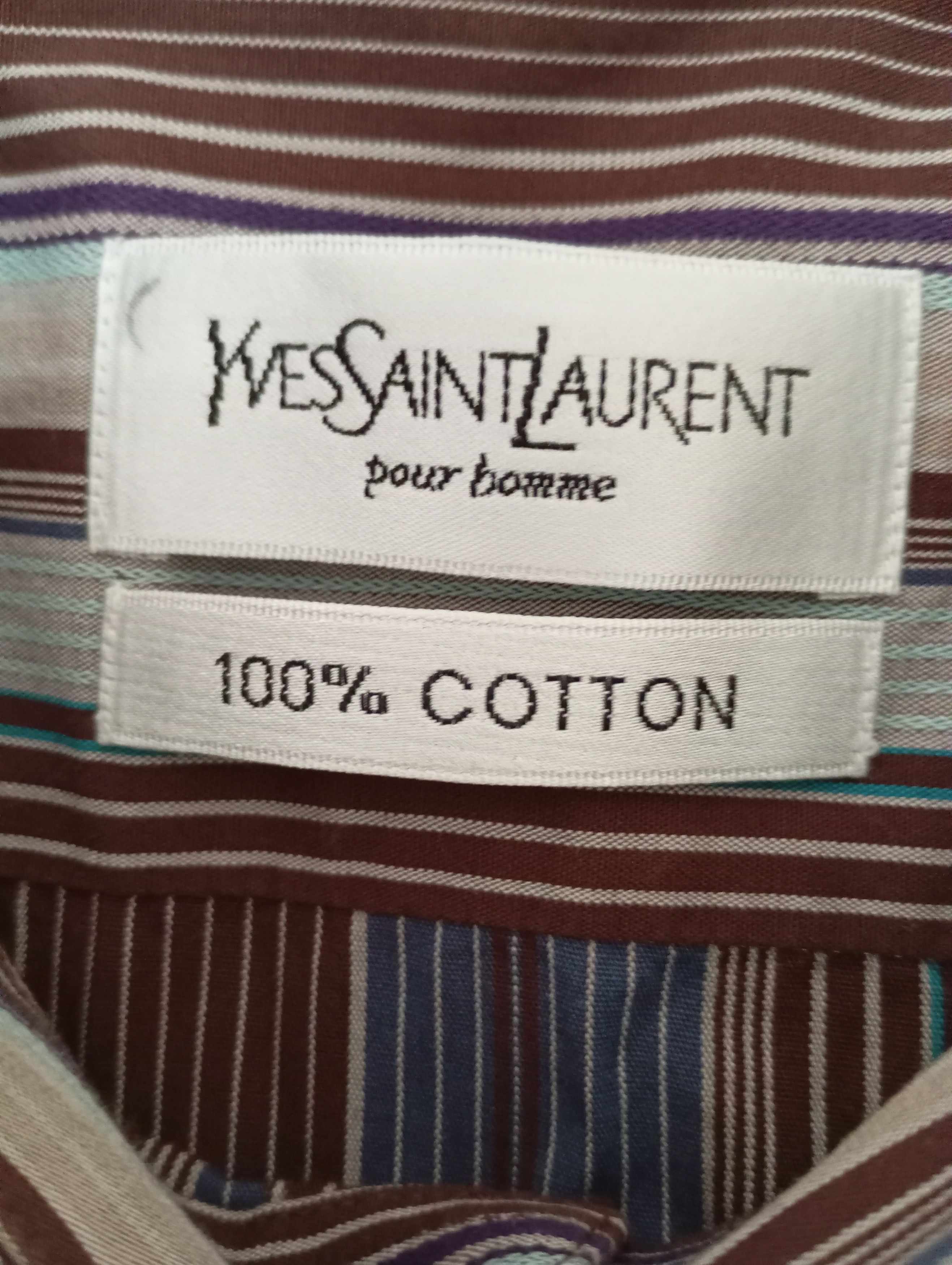 Vintage × Yves Saint Laurent Vintage Yves Saint Laurent Pour Homme Shirt 90s Designer Size US XL / EU 56 / 4 - 6 Thumbnail