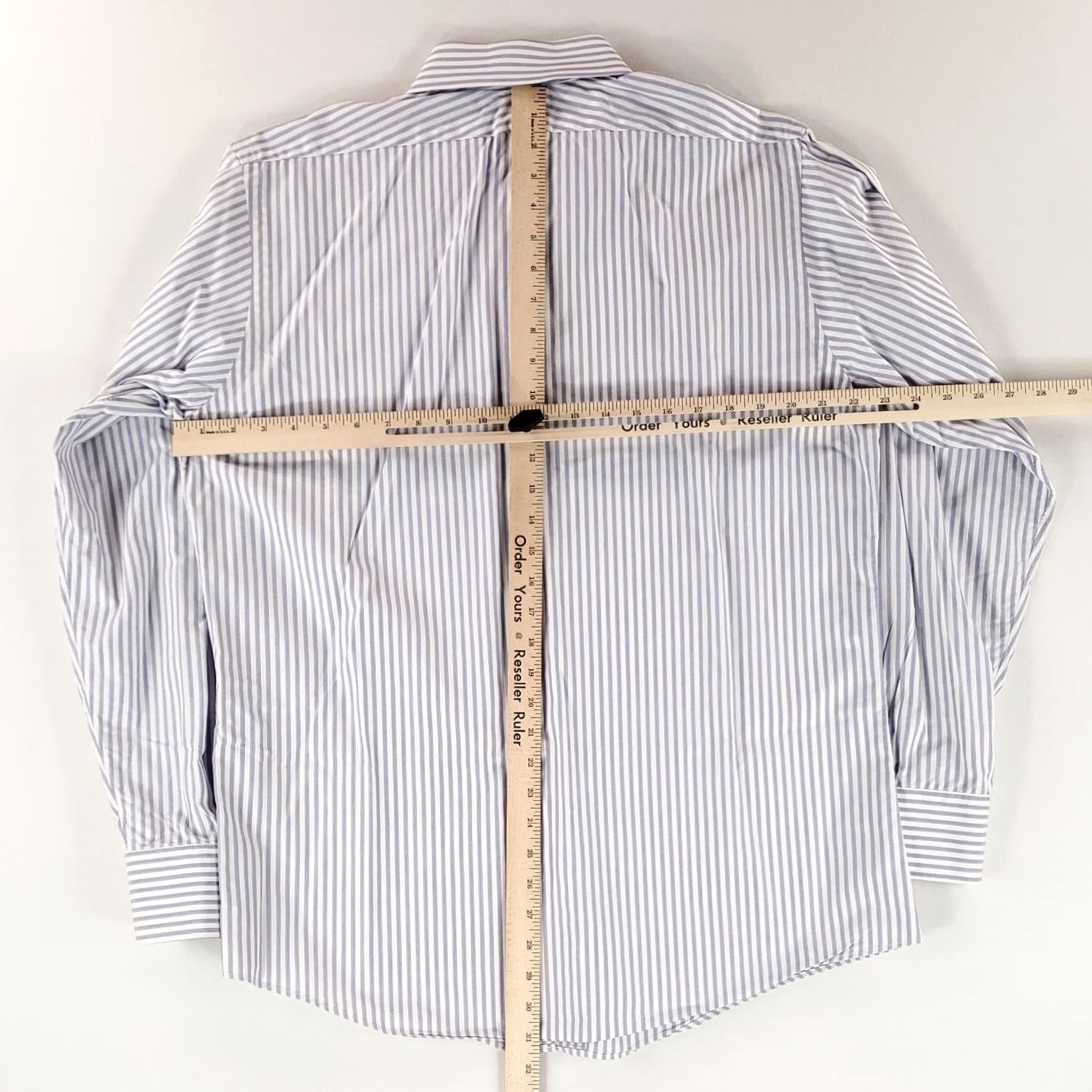 Brooks Brothers Brooks Brothers Shirt Button-Up Blue White Striped Mens L 16.5-35 Regular Long Sleeve Size US L / EU 52-54 / 3 - 7 Thumbnail
