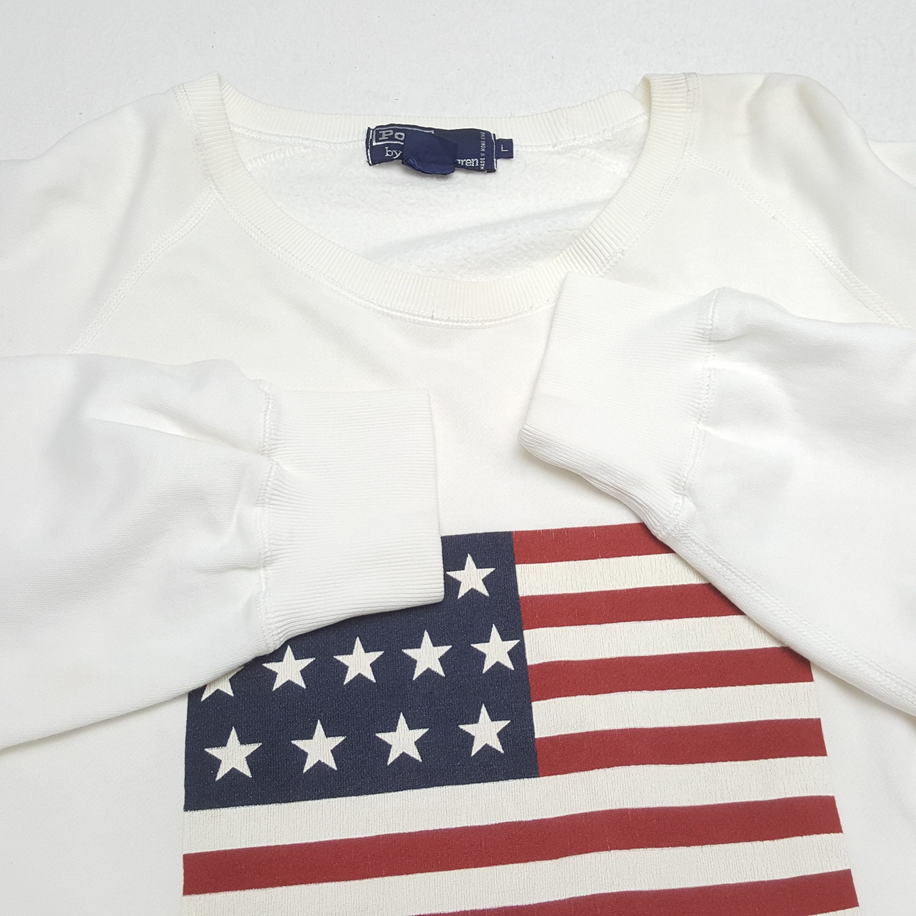 Polo Ralph Lauren × Vintage Vintage POLO by RALPH LAUREN American Flag Style Sweatshirt Size US XL / EU 56 / 4 - 8 Thumbnail