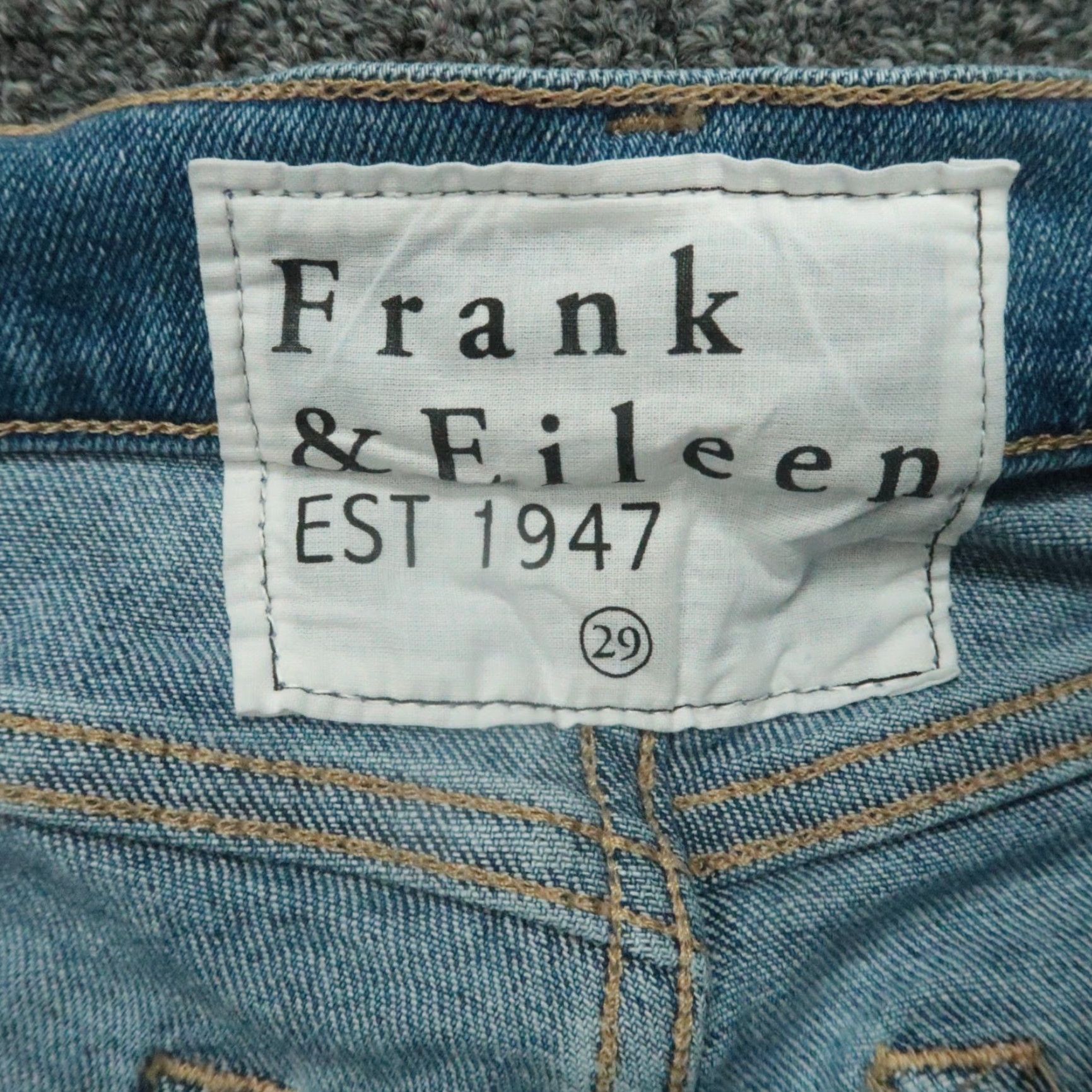 Frank & Eileen Frank Eileen Jeans Womens 29 Blue Cork Frayed Raw Hem Straight 29x26 Denim 5-Pocket Regular Stretch Modern Medium Blue Men’s/Women’s (adjusted) Size 29" - 4 Thumbnail