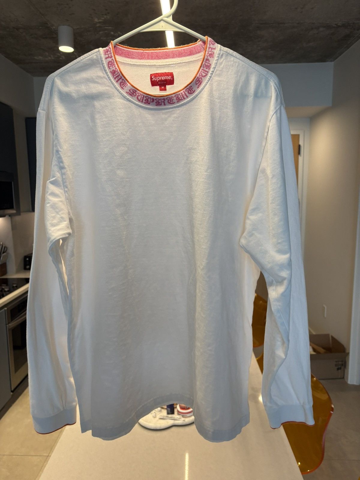Supreme Supreme Old English Long-Sleeve Top (white) | Grailed