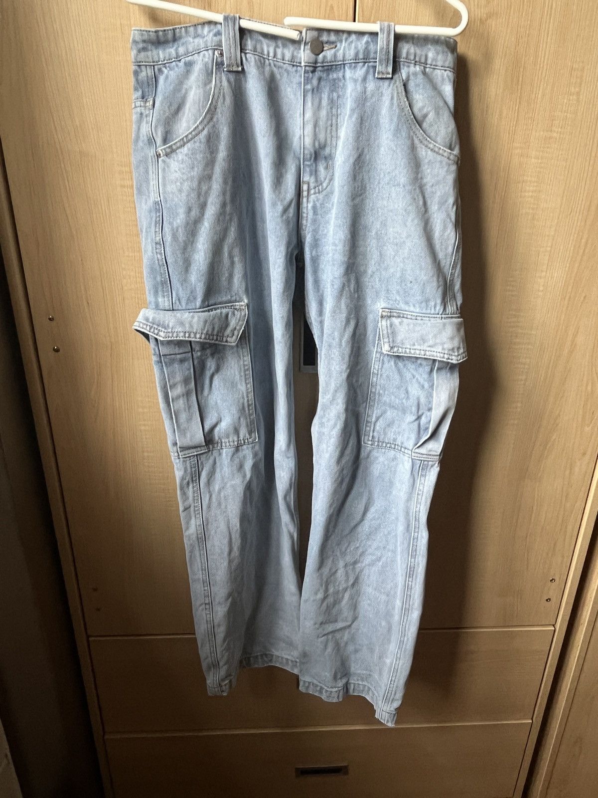 Denim & Co. Cargo Jeans - Blue - 32 - Streetwear y2k casual jeans Size US 32 / EU 48 - 3 Thumbnail