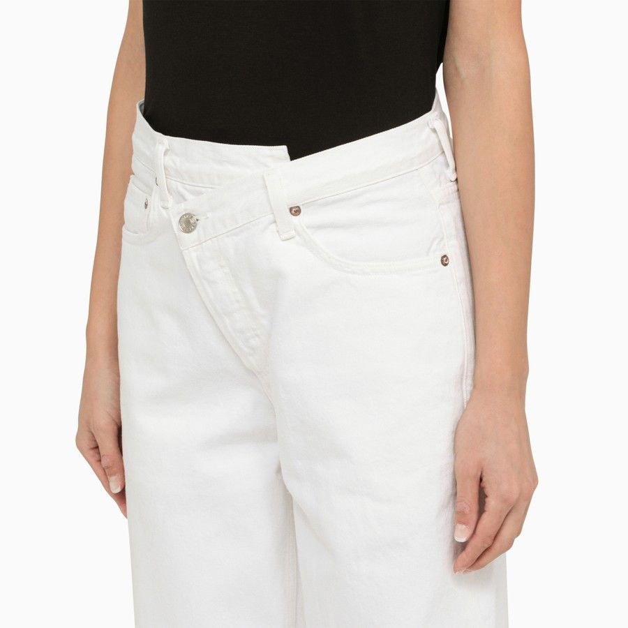 Agolde o1d2blof0724 Deconstructed Denim Jeans in Milk White Size 28" / US 6 / IT 42 - 5 Thumbnail