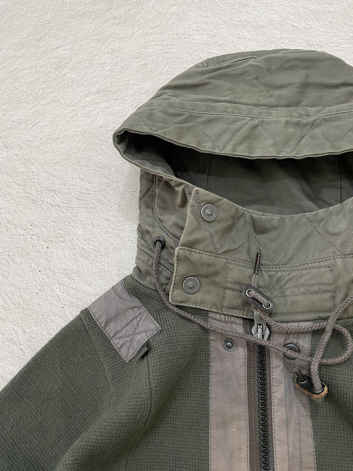 Japanese Brand G-Star Raw R3301 Technical Knit Hooded Jacket Olive Utility Size US M / EU 48-50 / 2 - 5 Thumbnail