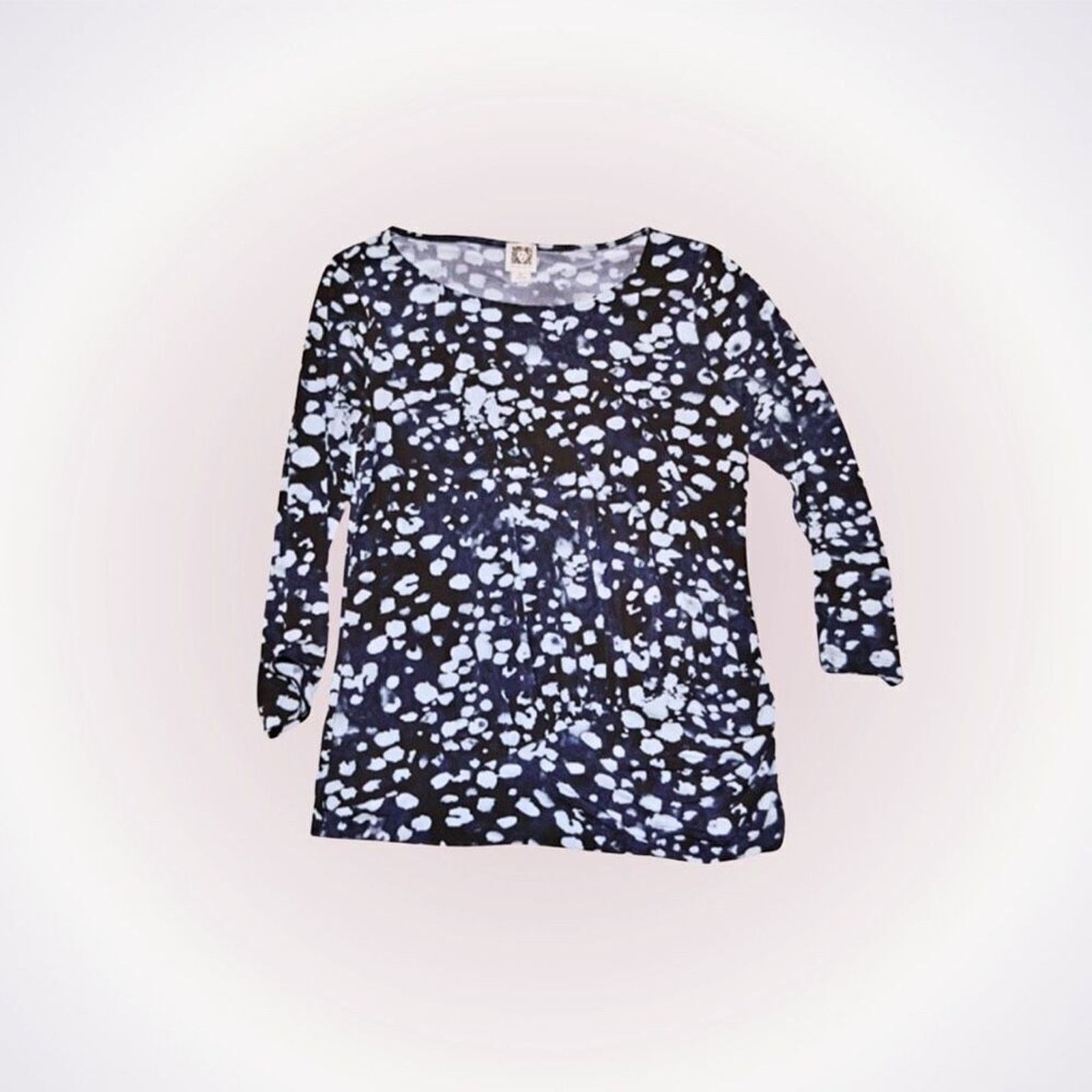 Anne Klein Anne Klein Modern Dot Print 3/4 Sleeve Top | Sz PL Size L / US 10 / IT 46 - 1 Thumbnail