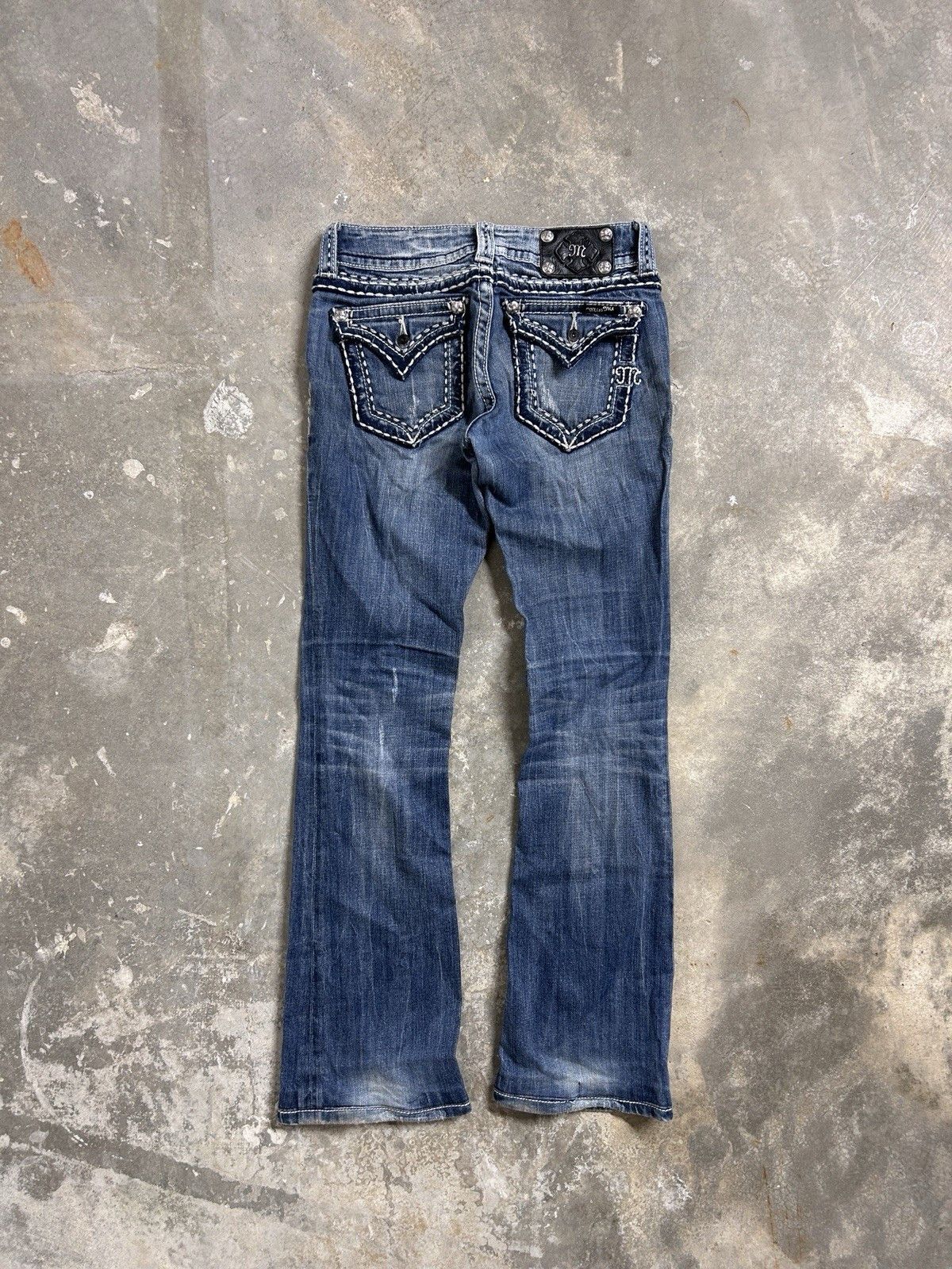 Miss Me Vintage Y2K Miss Me Jeweled Embellish Denim Jeans Size 26x30 Size 26" / US 2 / IT 38 - 1 Thumbnail