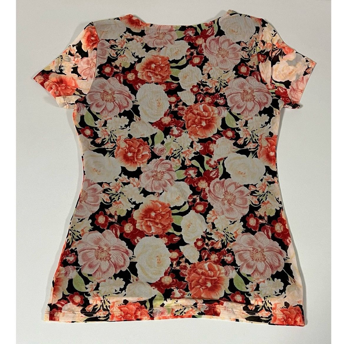 I.N.C INC Black Orange Floral Twist Shirt Top Blouse Tee Size S 🖤✨ Size S / US 4 / IT 40 - 4 Thumbnail