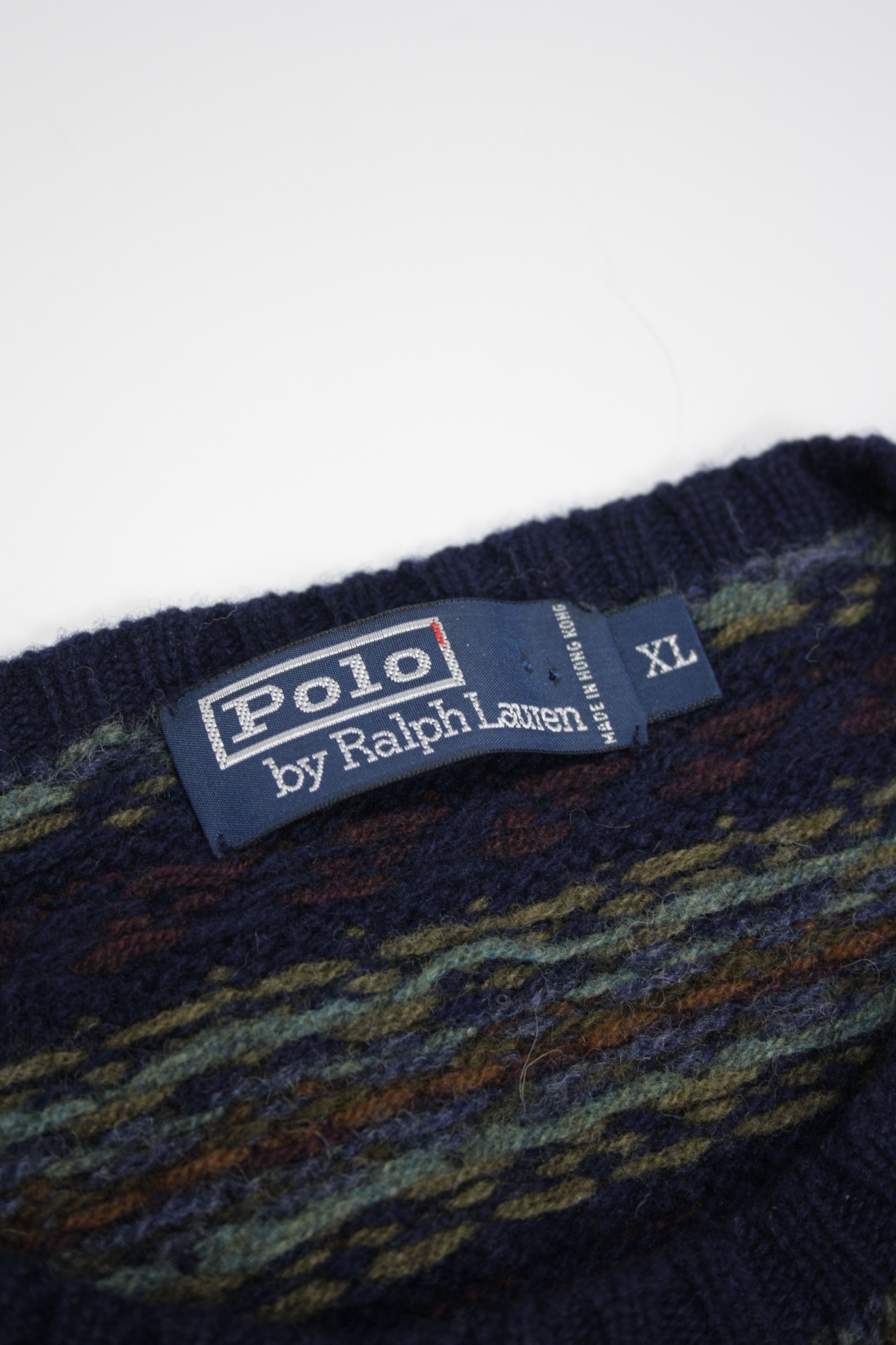 Polo Ralph Lauren × Vintage POLO 90s Vintage Fair Isle Lambswool Knitted Sweater Size US XL / EU 56 / 4 - 6 Thumbnail