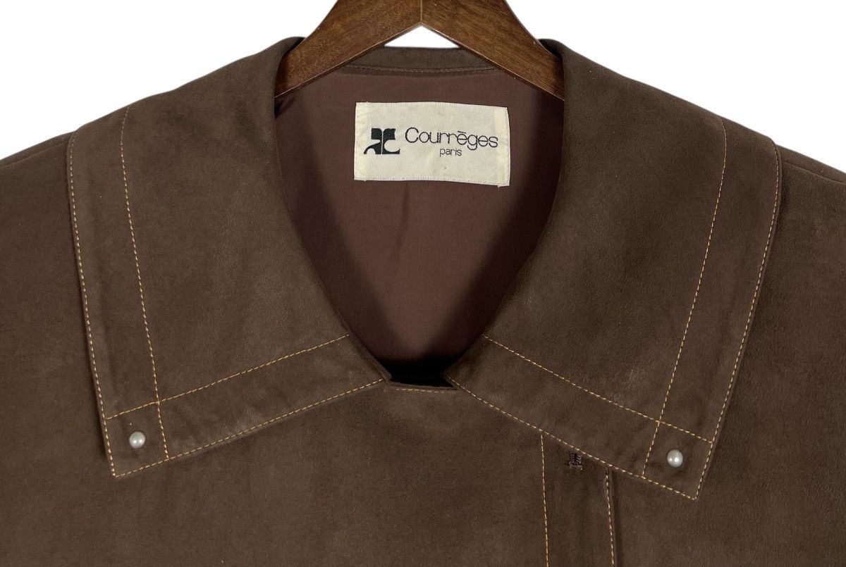Courreges Vintage Courreges 80s Moleskin Long Coat Size M / US 6-8 / IT 42-44 - 8 Thumbnail