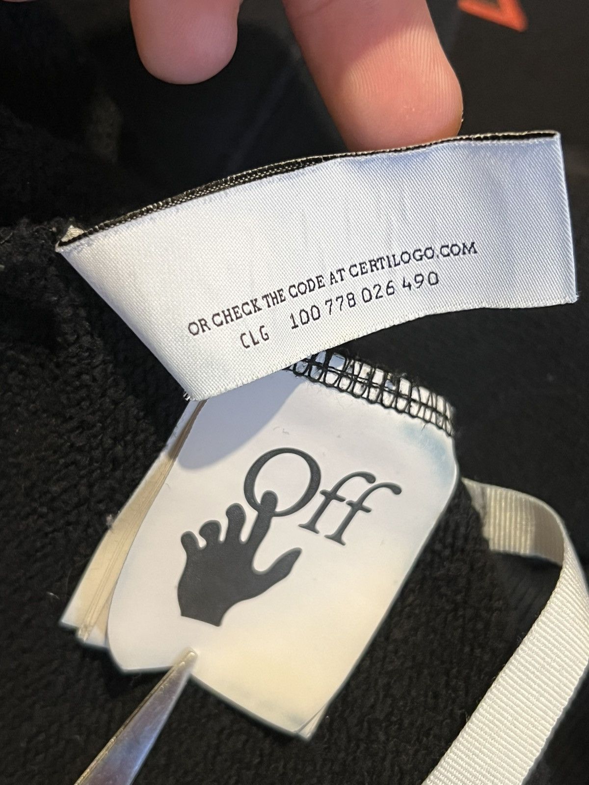Off-White OFF-WHITE Caravaggio Diag Sleeve Hoodie Size US XS / EU 42 / 0 - 7 Thumbnail