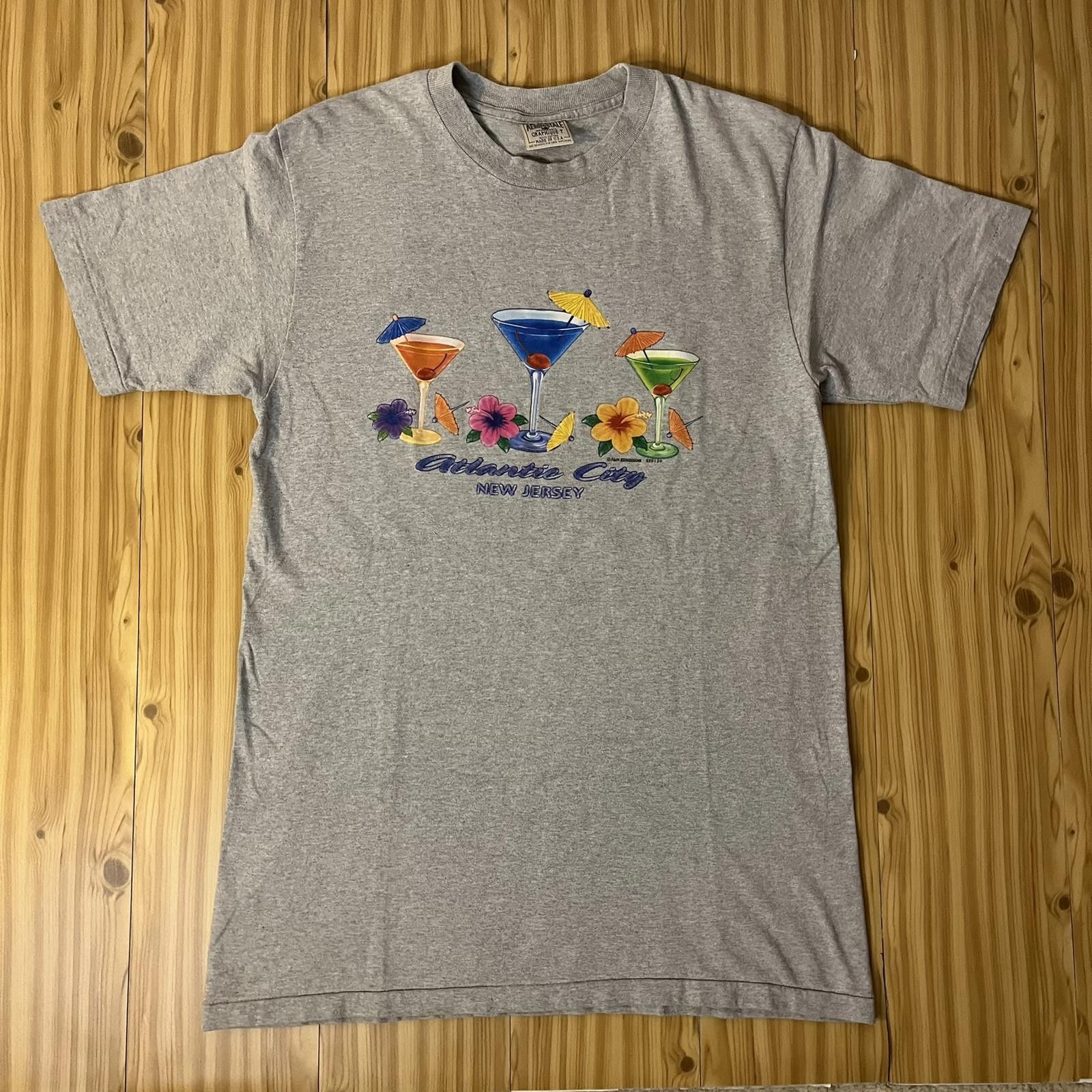 Aeropostale VTG 90s Atlantic City Single Stitch Grey Graphic Tee Size XS / US 0-2 / IT 36-38 - 1 Thumbnail