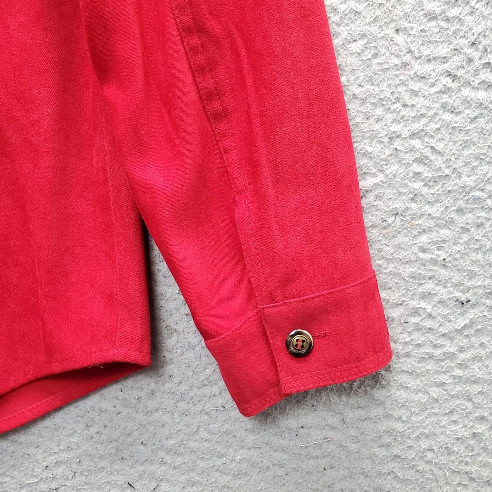 Talbots Talbots Shirt Womens Size M Red Twill Stretch Wrinkle Free Collared Button Up Size M / US 6-8 / IT 42-44 - 7 Thumbnail