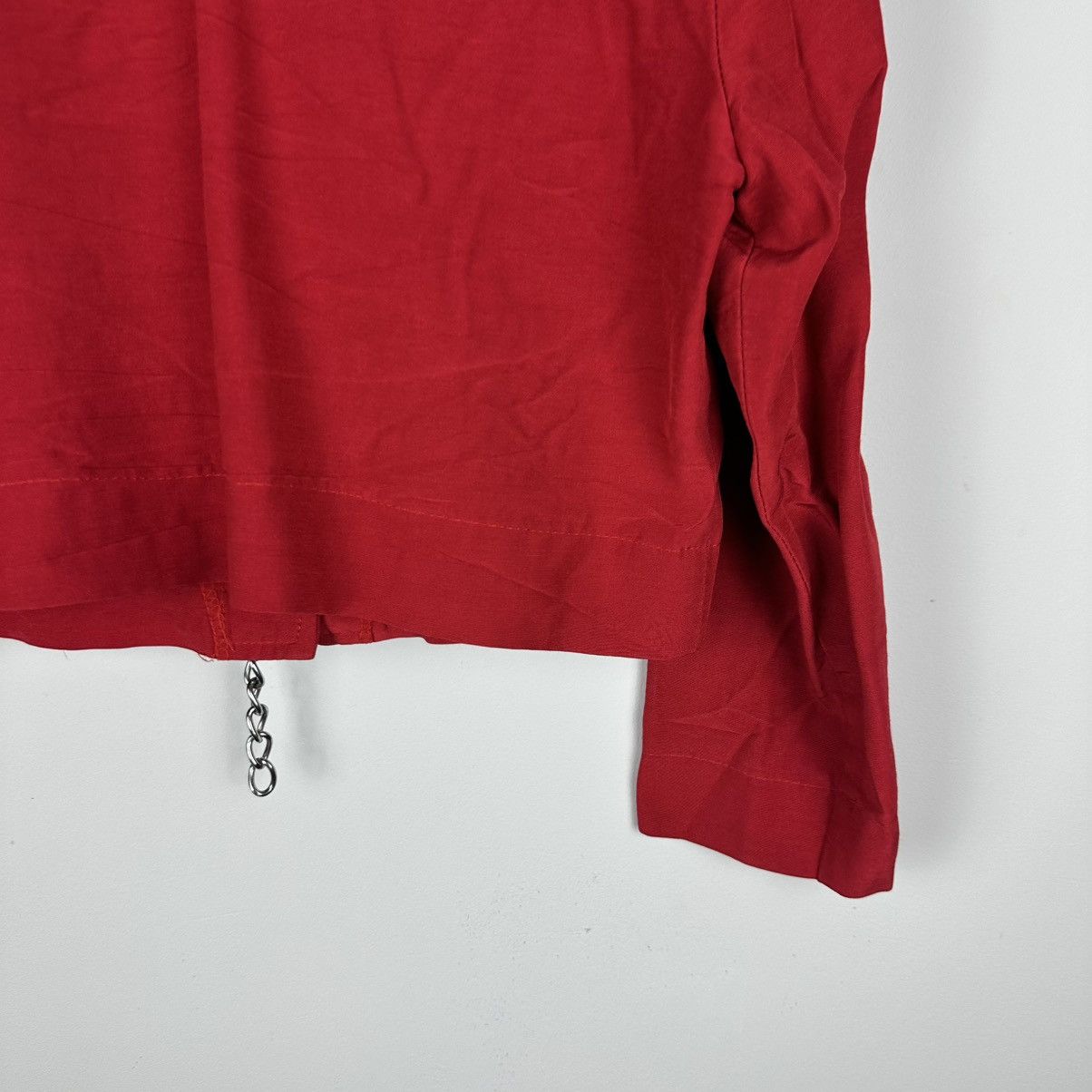 Sandro Vintage Rare Sandro 80’s Red Napaleon Cropped Blazer Size M / US 6-8 / IT 42-44 - 20 Thumbnail