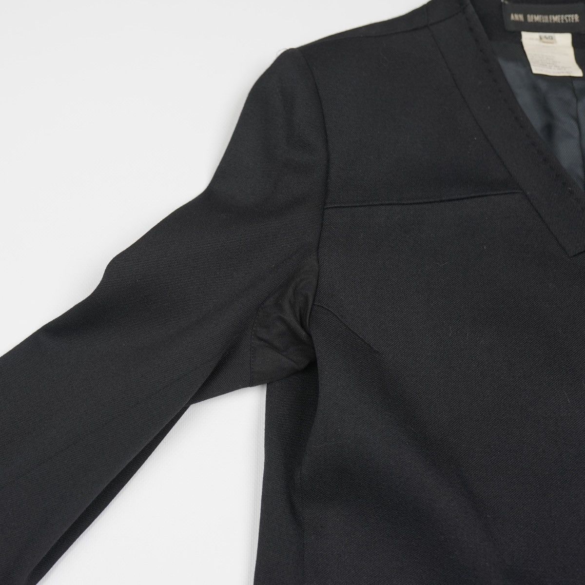 Ann Demeulemeester Ann Demeulemeester Wool Black Coat Jacket Kimono Vintage Size S / US 4 / IT 40 - 12 Thumbnail