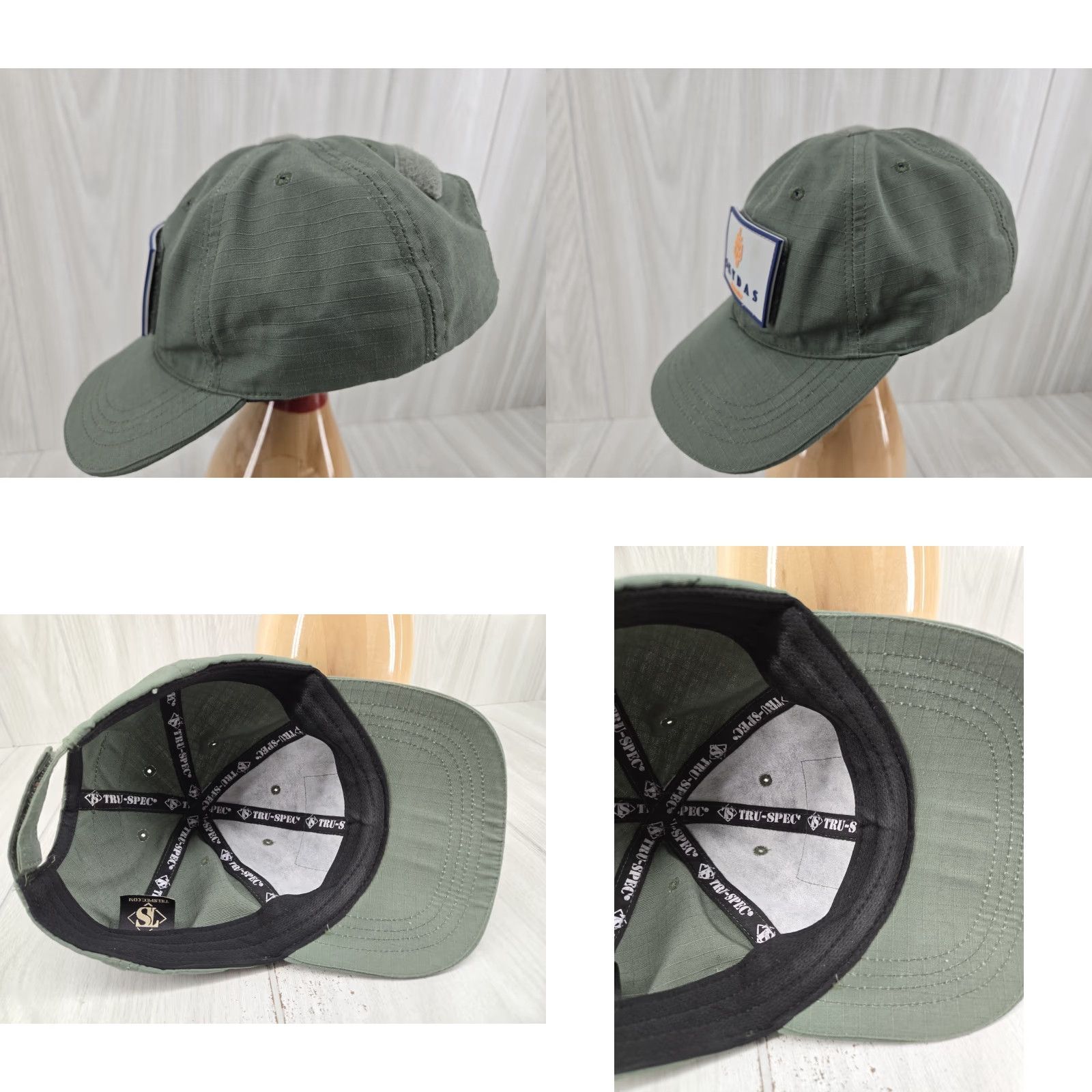 Vintage Tru Spec Hat Baseball Cap OSFM Adjustable Green Contractor Skydas Group Patch, Men, Casual, Workwear Size ONE SIZE - 8 Thumbnail