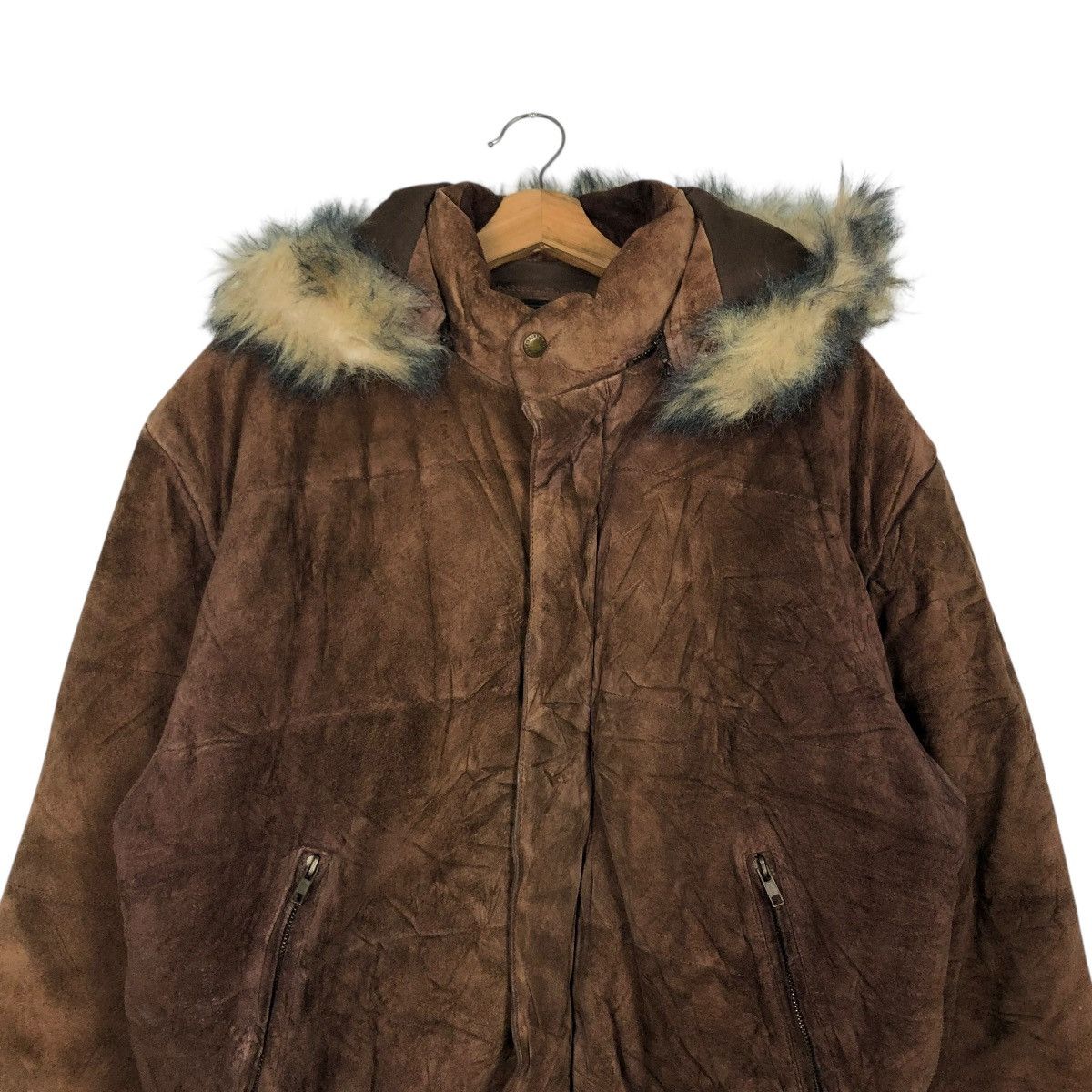 Japanese Brand 🔥VTG LEATHER BIKER JACKET GEMBONY FUR HOODIE ISSEY MIYAKE Size US M / EU 48-50 / 2 - 4 Thumbnail