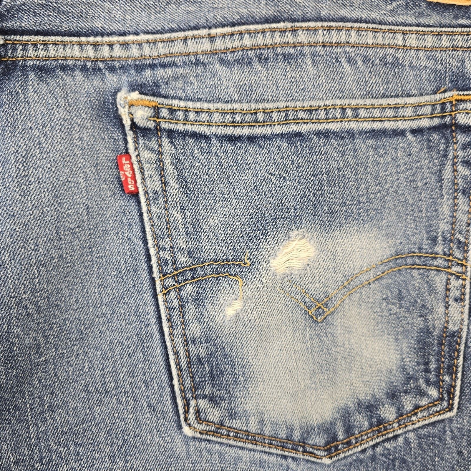 Levi's Levis 505 Jeans 40x30 Faded Whiskers Baggy Y2K Distressed Size US 40 / EU 56 - 9 Thumbnail