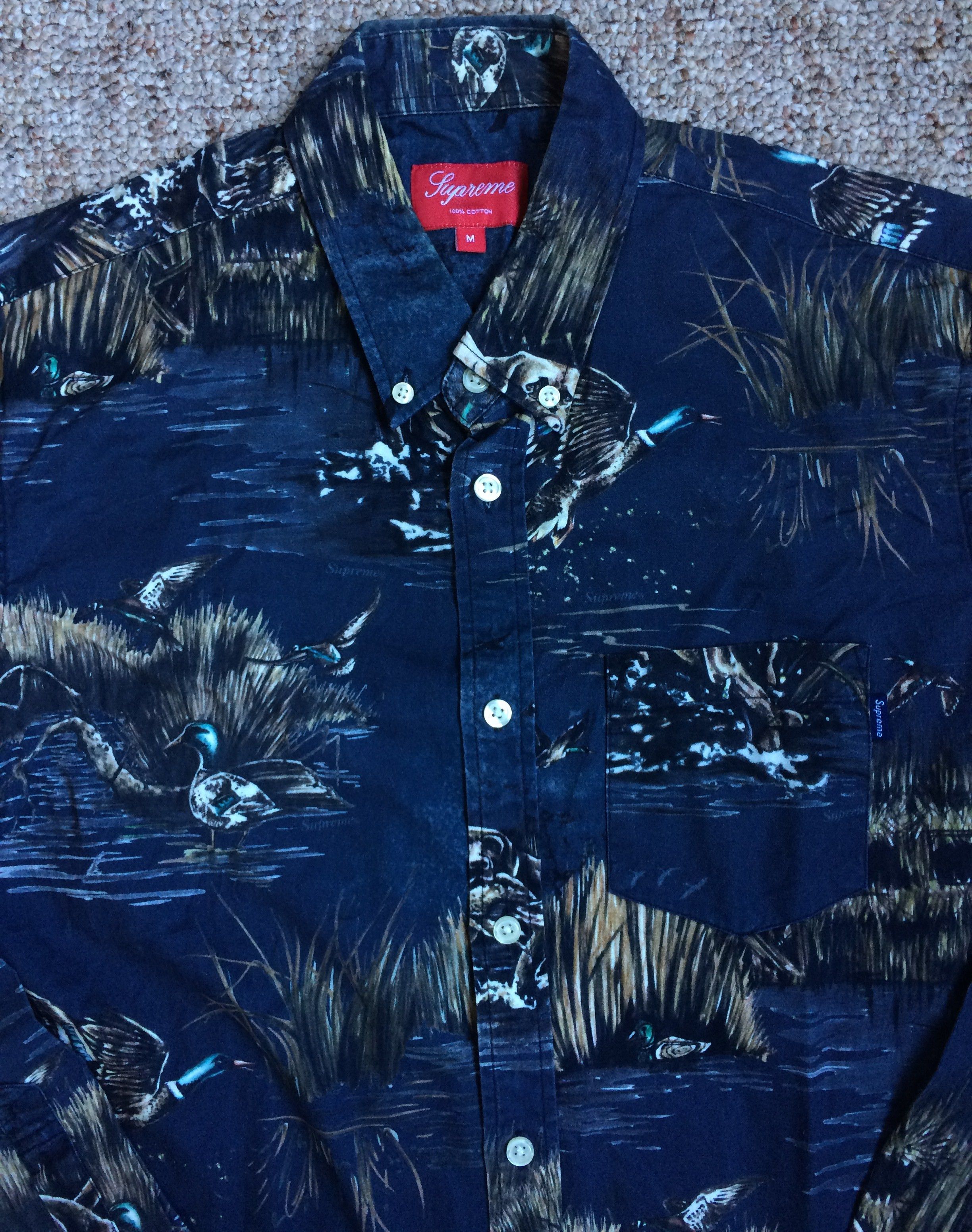 Supreme F/W 2012 Supreme Dogs & Ducks Button Up Shirt Size US M / EU 48-50 / 2 - 2 Thumbnail