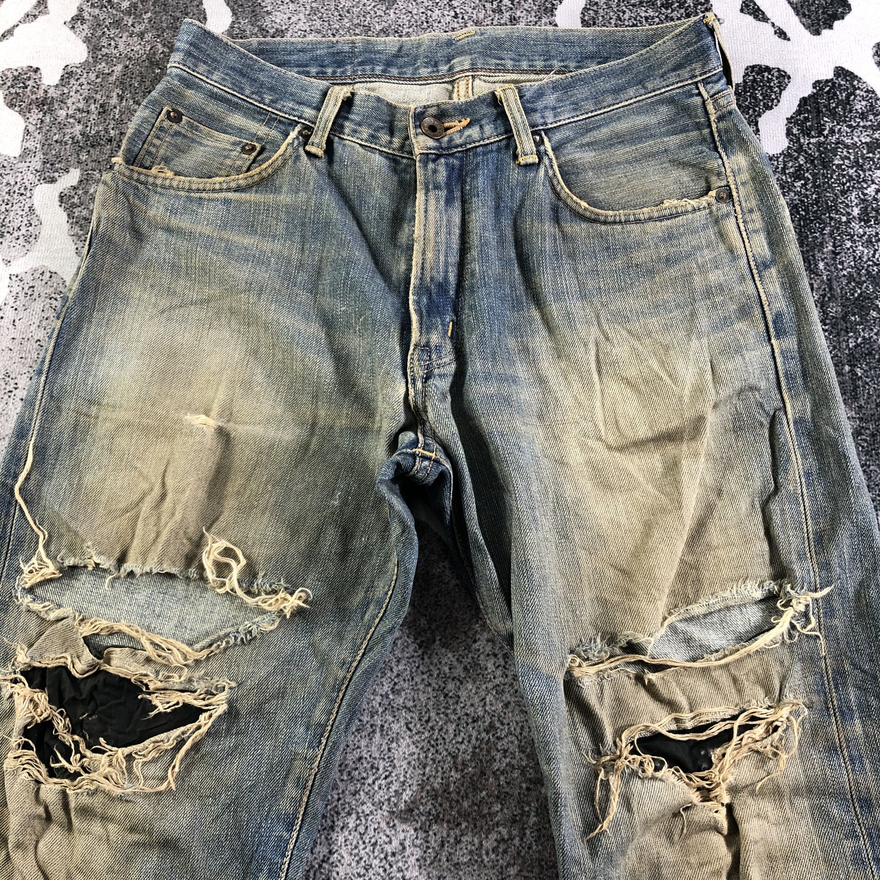 Edwin Vintage Edwin Selvedge Jeans Distressed Redline Denim KJ3005 Size US 29 - 3 Thumbnail